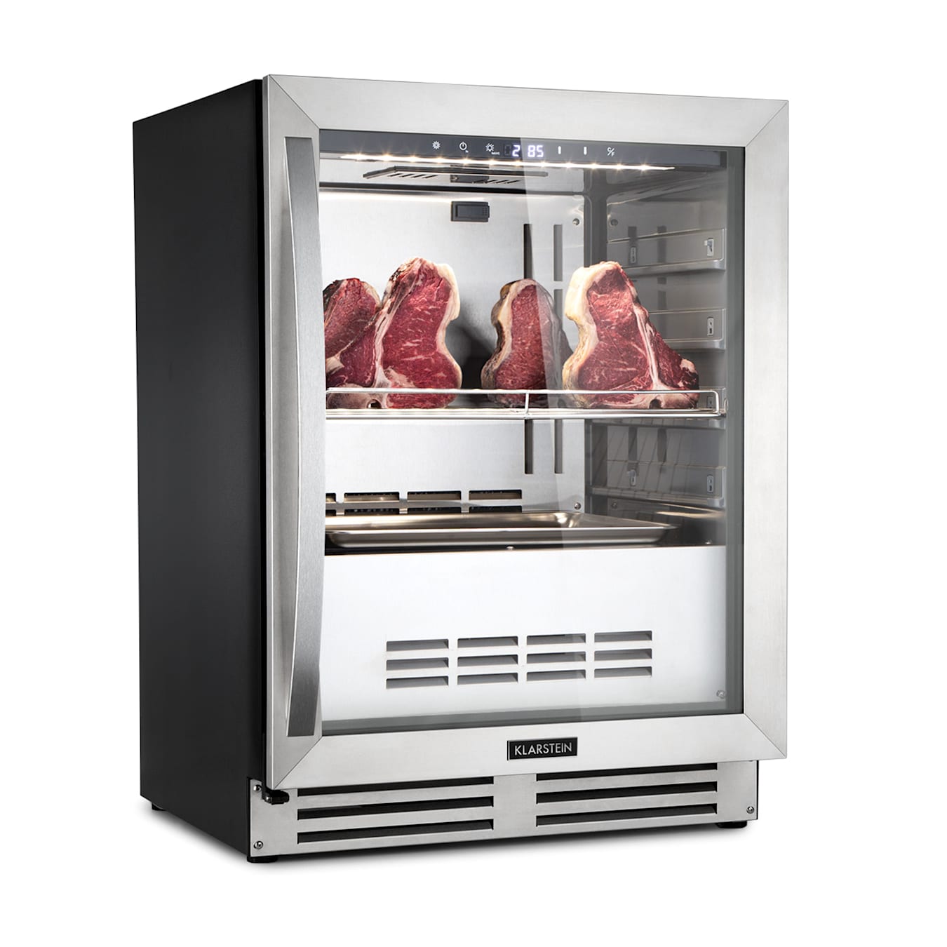 Fleisch-Reifeschrank Edelstahl mit Glastür 700 L - Tom Press