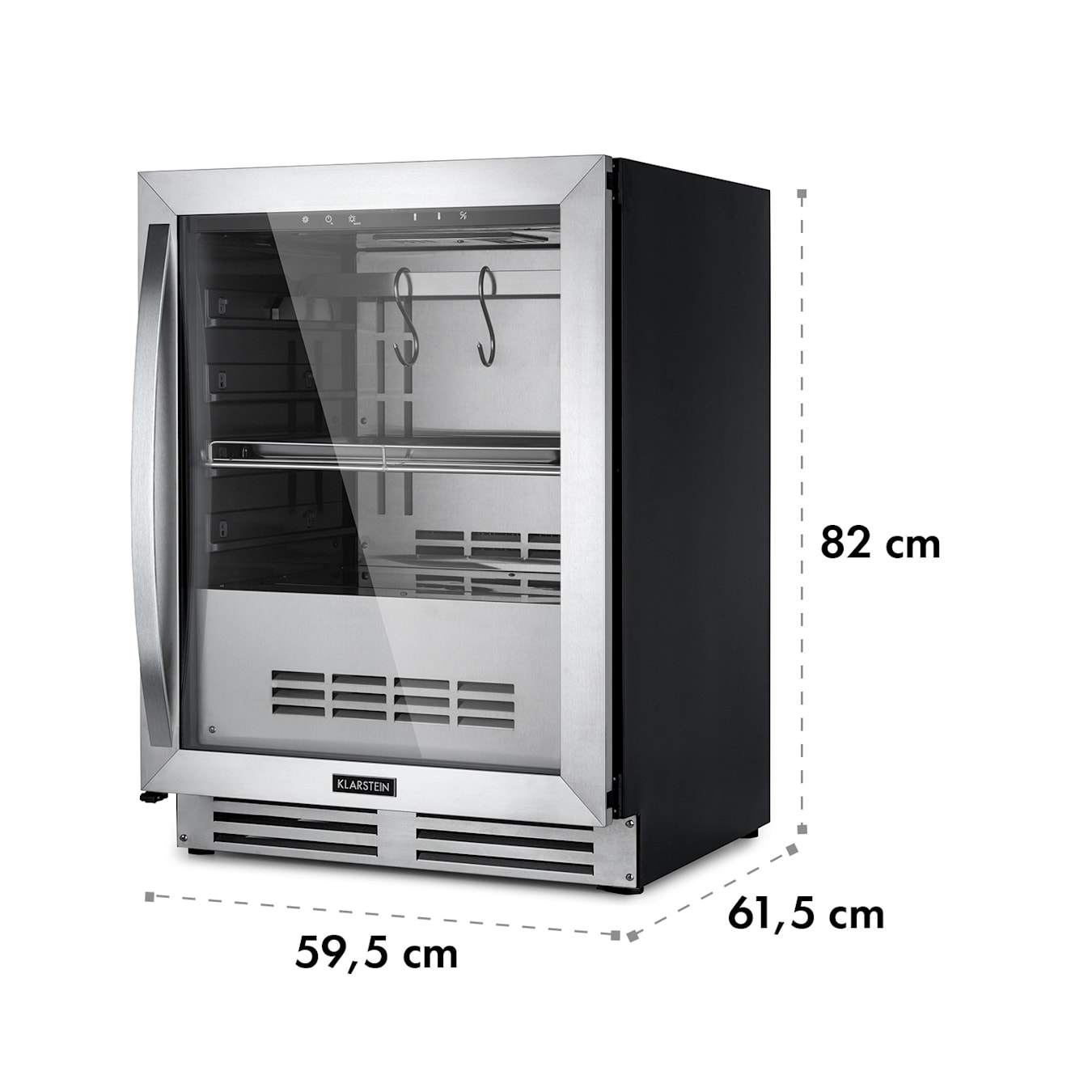 Steakhouse Pro 233 Onyx Cave de maturation, autonome / encastrable, 1  zone, 233 litres, Température de réfrigération : 1 - 25 °C, Humidité :  60 - 85 %, Commande tactile, Système UVC