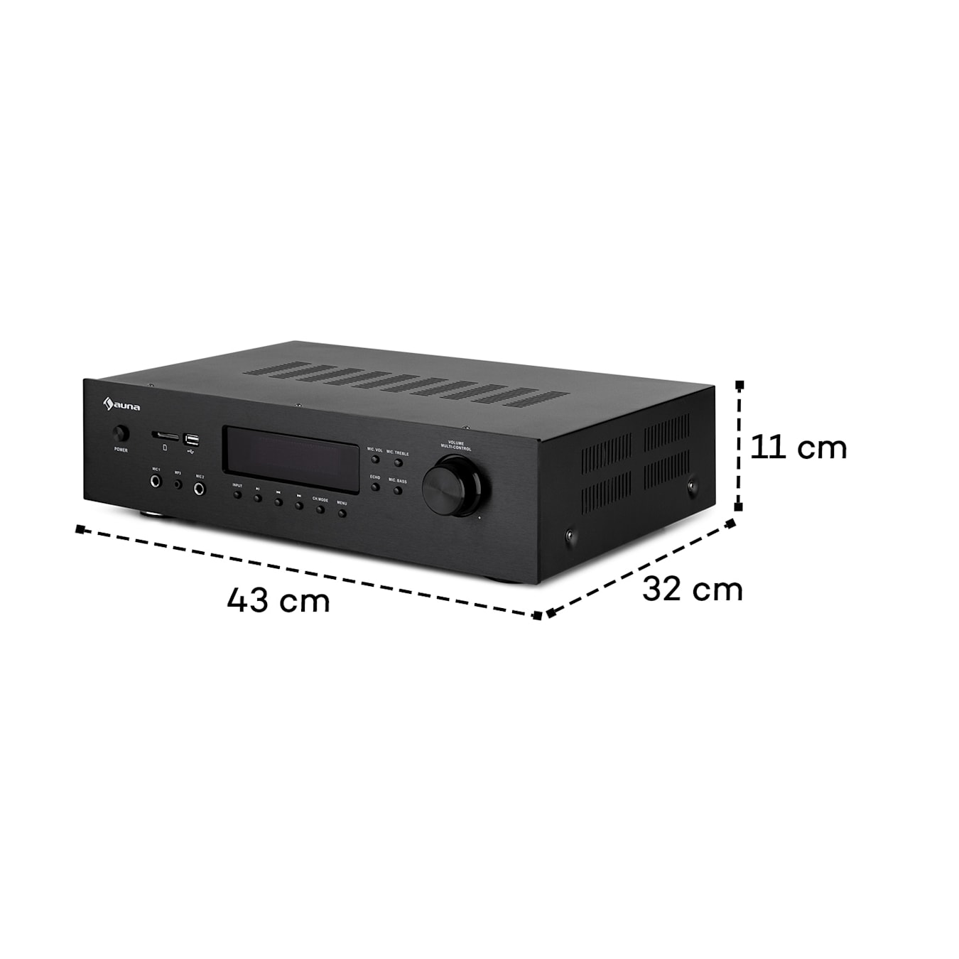 Auna AMP-218 - Receptor Amplificador HiFi, Sound Surround 5.1