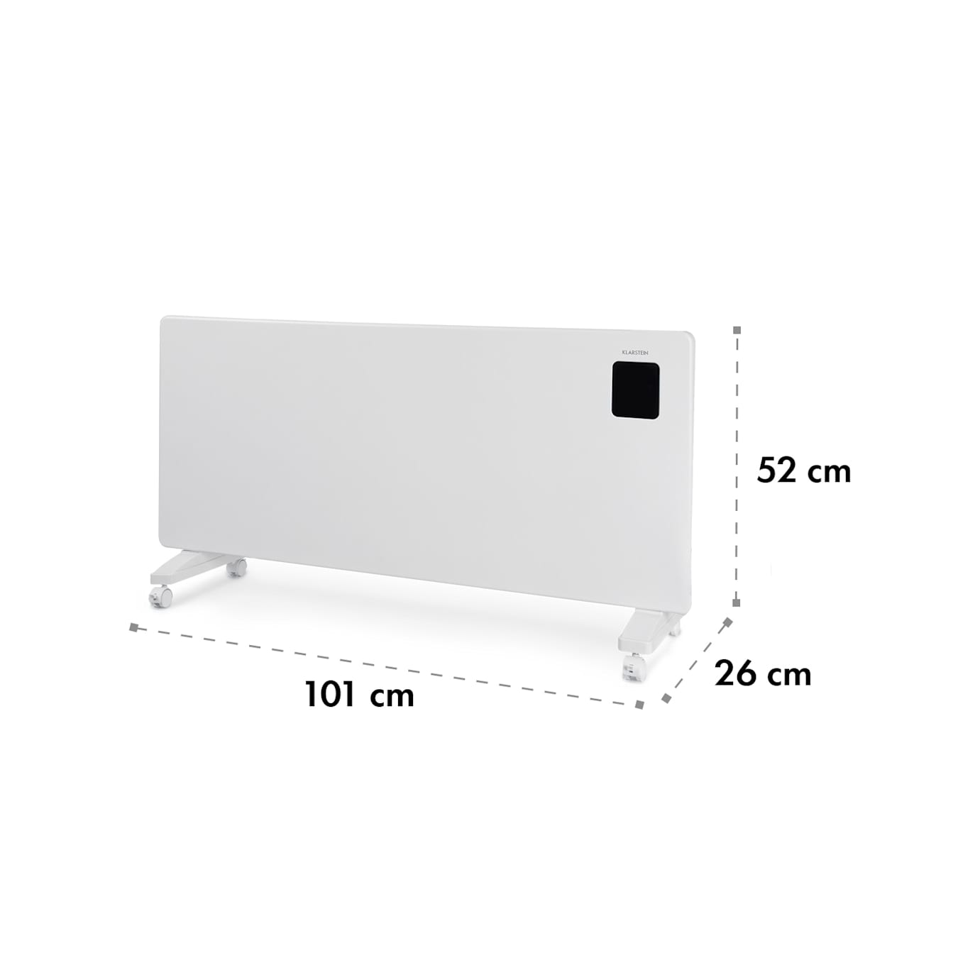 Sanford Smart radiateur à huile, Puissance 2500 W, Minuterie hebdomadaire, Affichage LED, écran tactile, Application Klarstein, Protection contre  le basculement et la surchauffe, Antigel