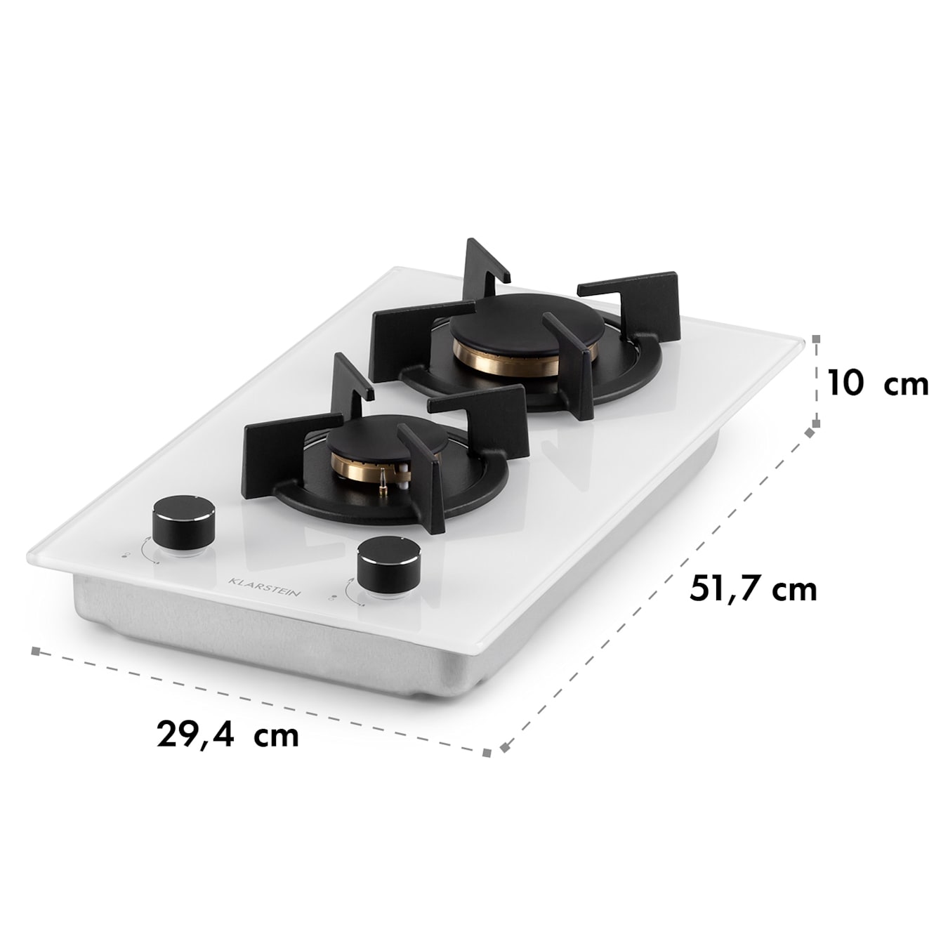 Klarstein Cocina de Gas Butano, Placa de Gas 3 Fuegos 6200W, Placa  Vitroceramica Gas Integrada para