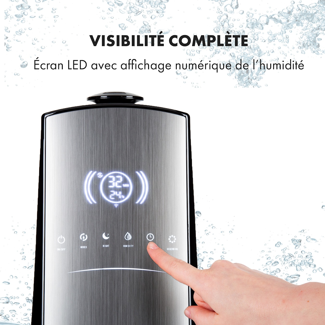 VapoAir Opal Smart humidificateur d'air contrôle par appli écran LED  télécommande Avec Wifi