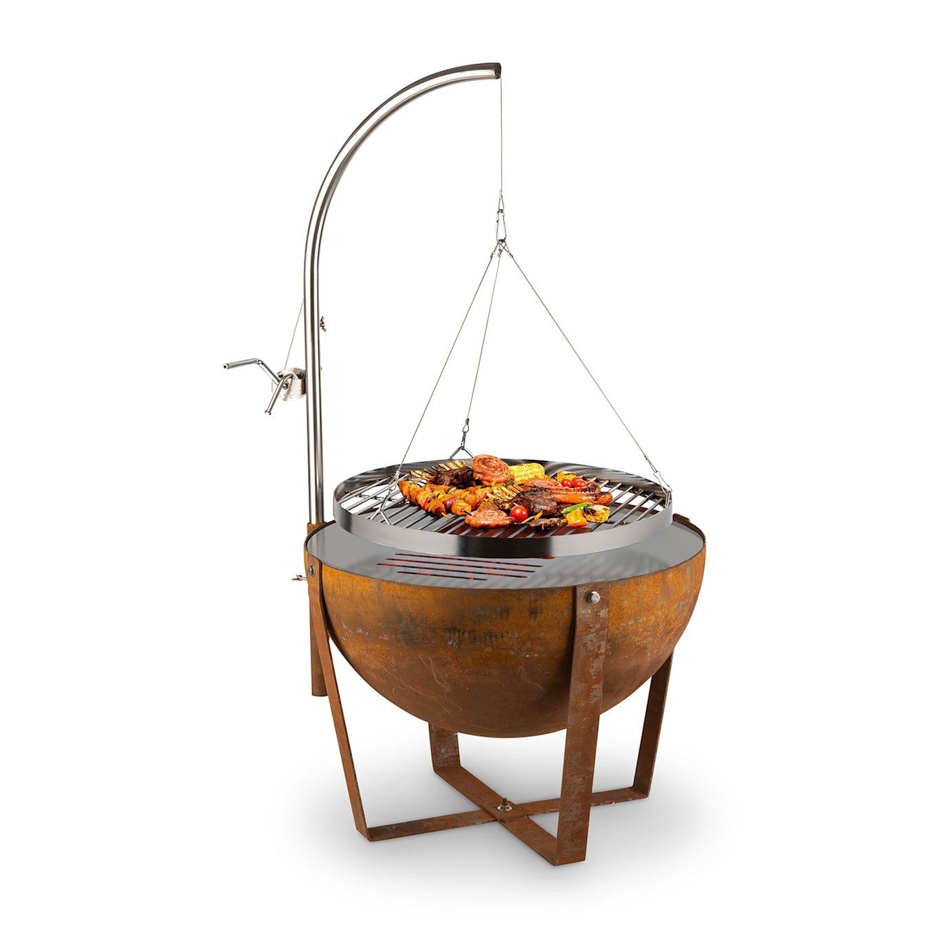 Fire Globe braséro avec barbecue, braséro : Ø 60 cm