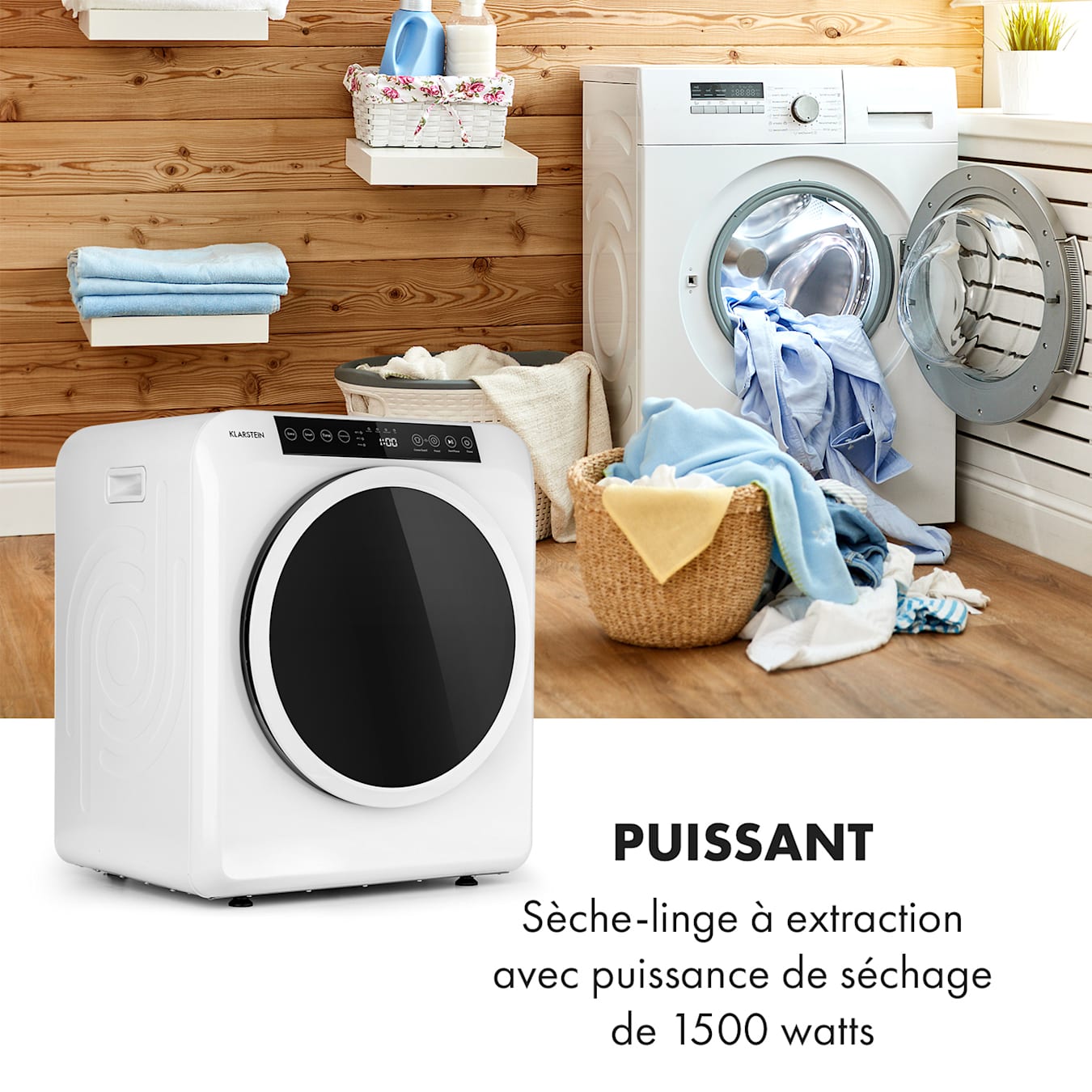 EZ Dry sèche-linge, sèche-linge à évacuation 1500W 6kg 60cm Blanc