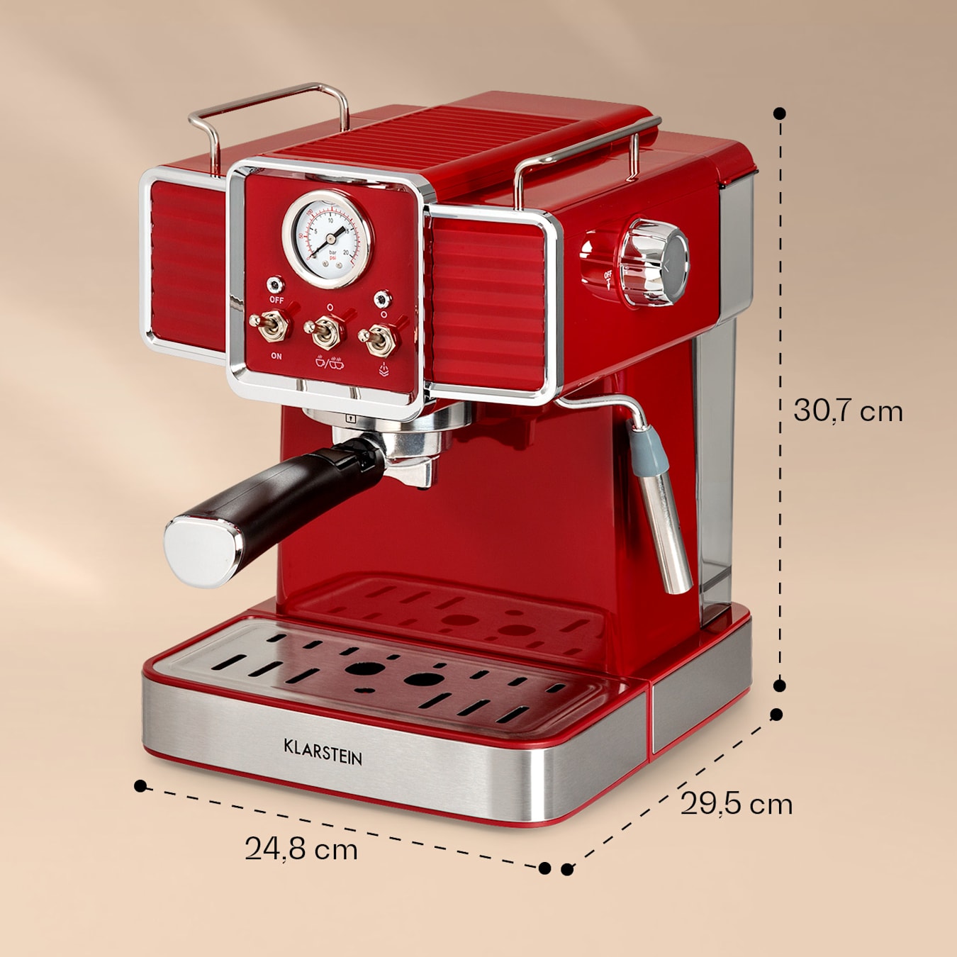 Gusto Classico, Espresso Maker, 1350 Watts, 20 Bar Pressure, Water