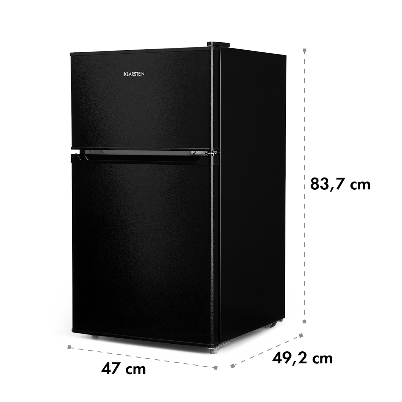 CoolArt 79L Combinação frigorífico/congelador Frigorífico Congelador, Capacidade: 79 l, CEE F, Compartimento de congelação: 9 l, 2 níveis, Gaveta de legumes, 2 compartimentos de porta, 41 dB