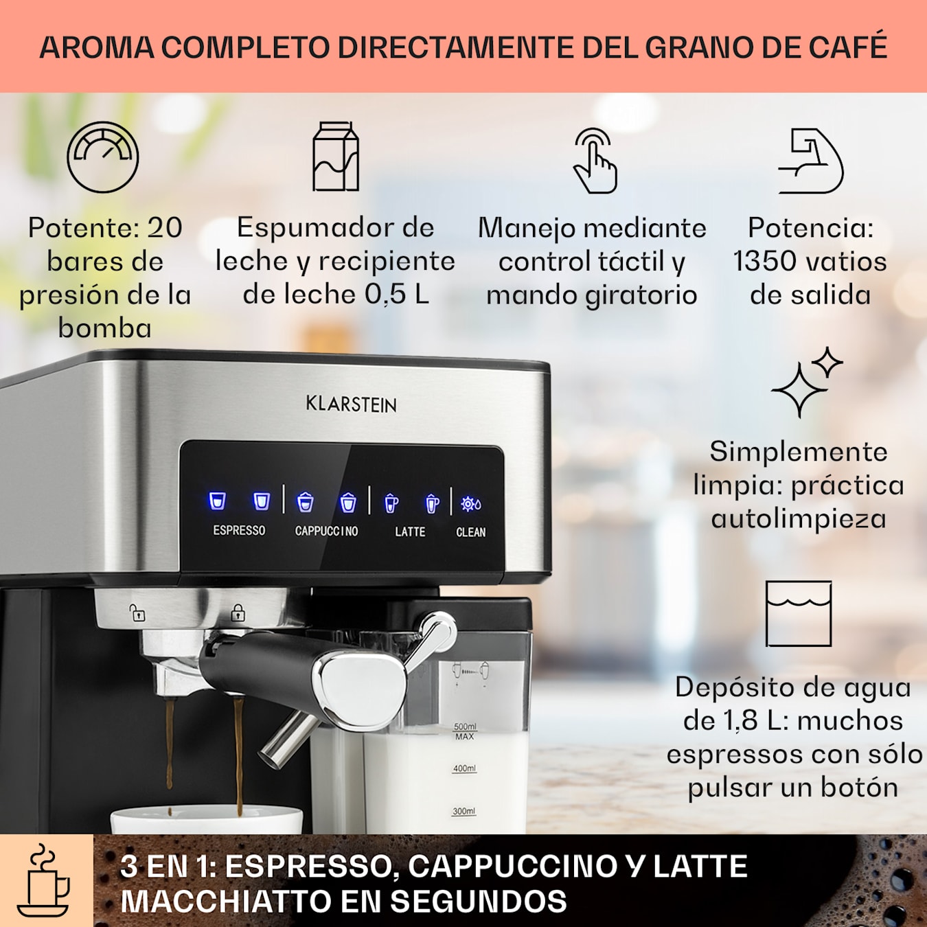 Cafetera Delonghi Oferta + 2 kg de café molido - Tienda Espressa