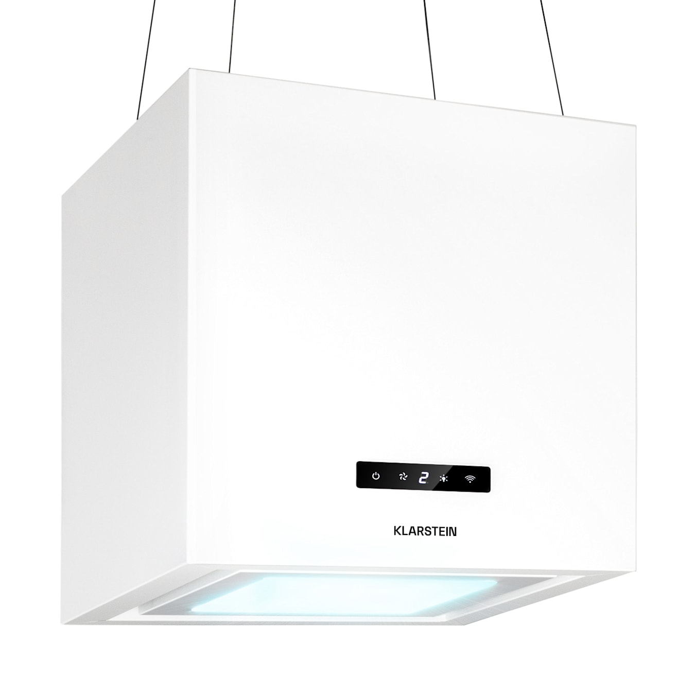 Klarstein Kronleuchter L Cappa a Isola 60cm Scarico: 590m³/h LED Touch  bianco Bianco