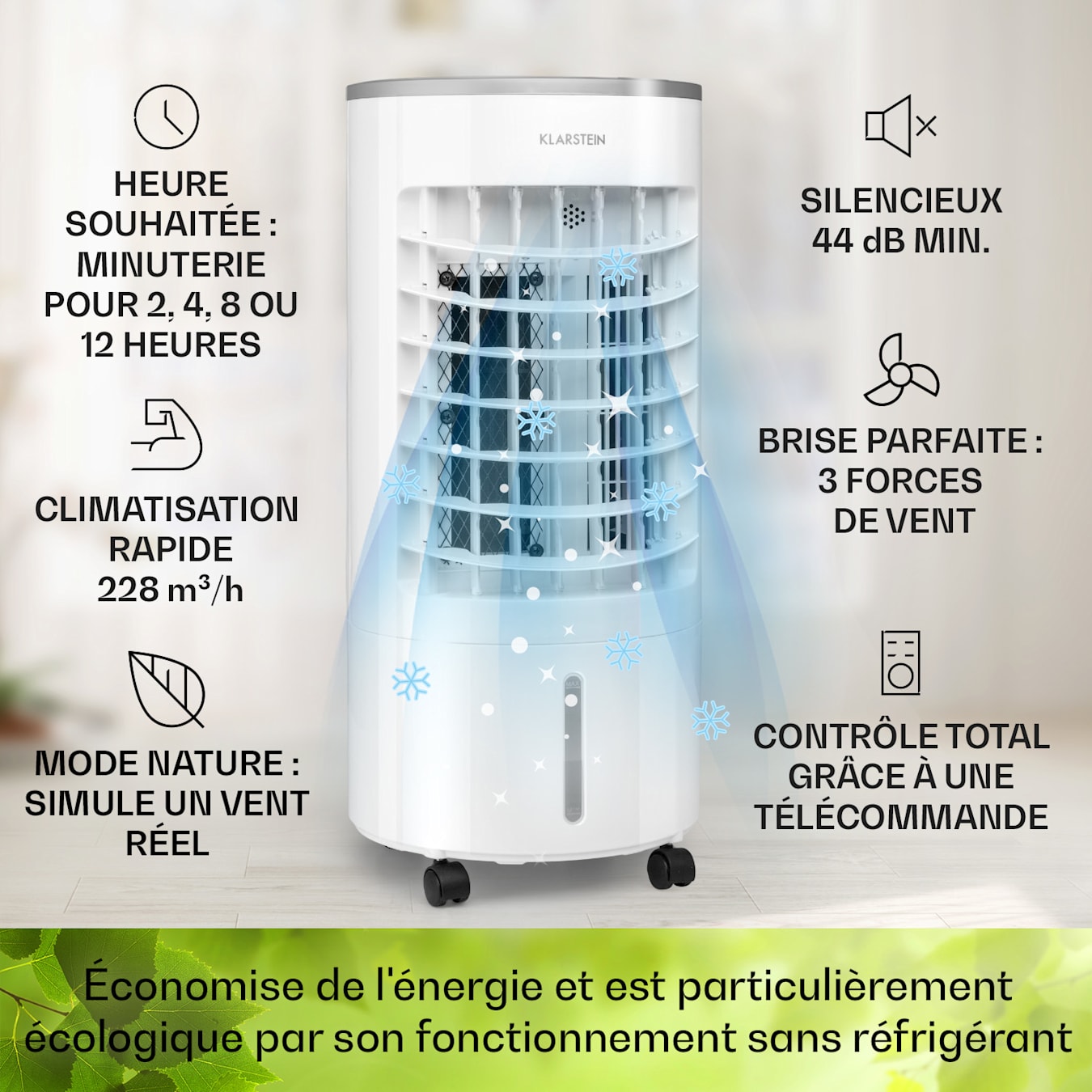 Rafraîchisseur d'air silencieux- Ventilateur rafraîchisseur d'air