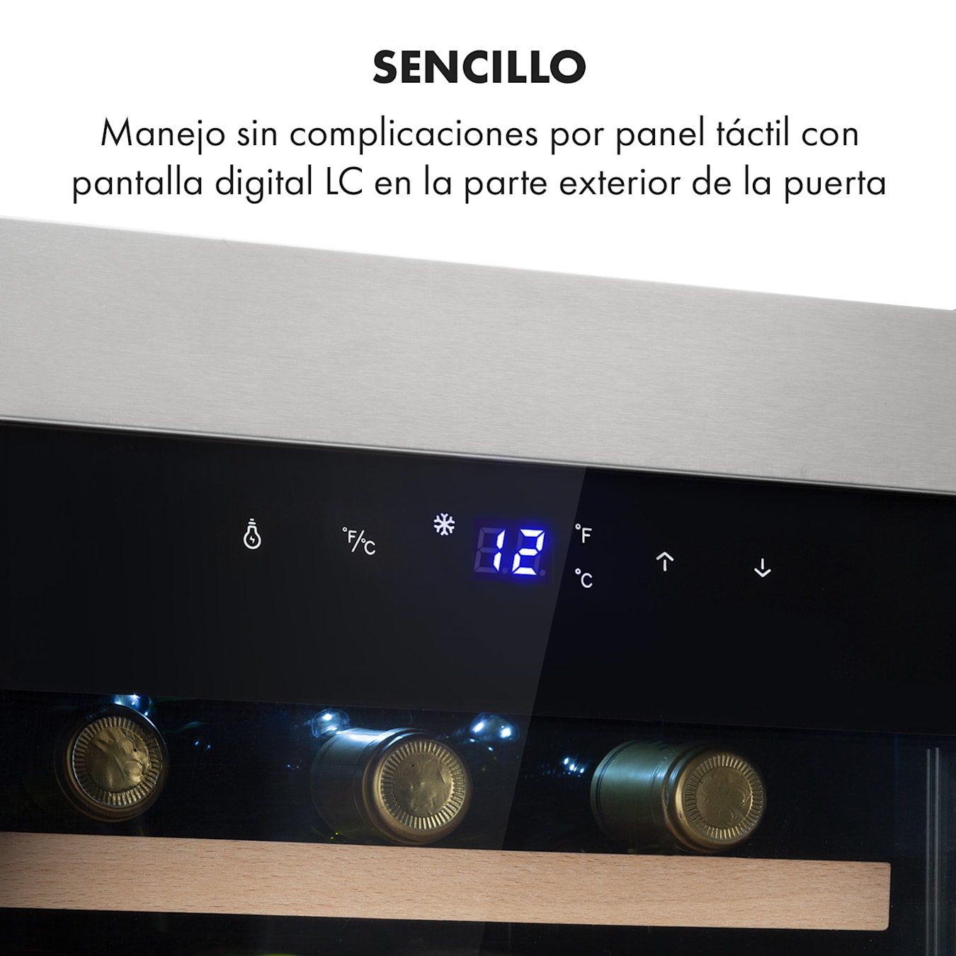 KLARSTEIN Vinoteca, Nevera para Vinos con 2 Zonas Refrigeración, Botellero  Puerta Cristal para Vino, Proseco, Expositor Interior y Exterior, Panel  Táctil, 132 L., Vinoteca Capacidad 35 Botellas : : Hogar y cocina