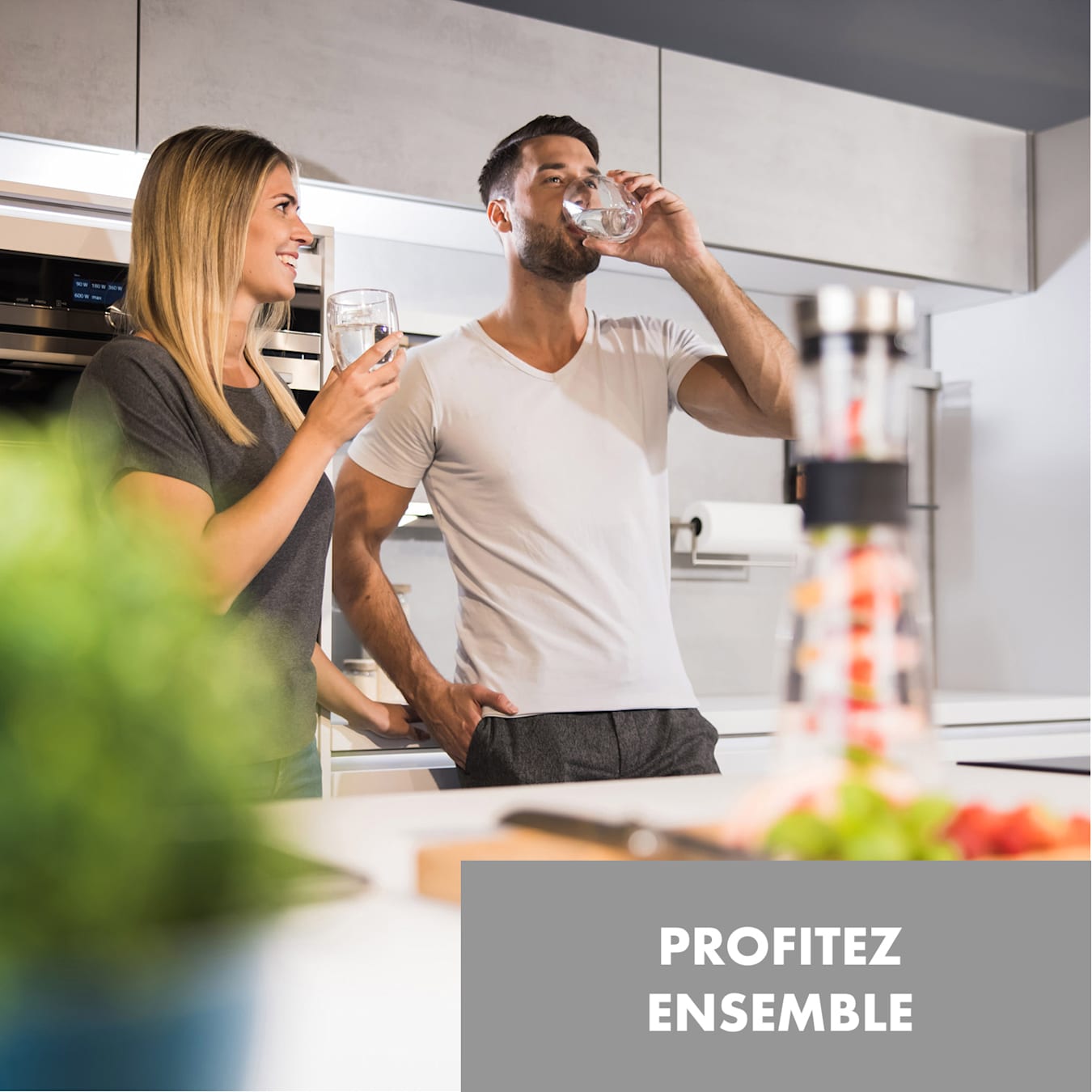 Carafe Sile 1,6 litre en verre borosilicate brochette à fruits