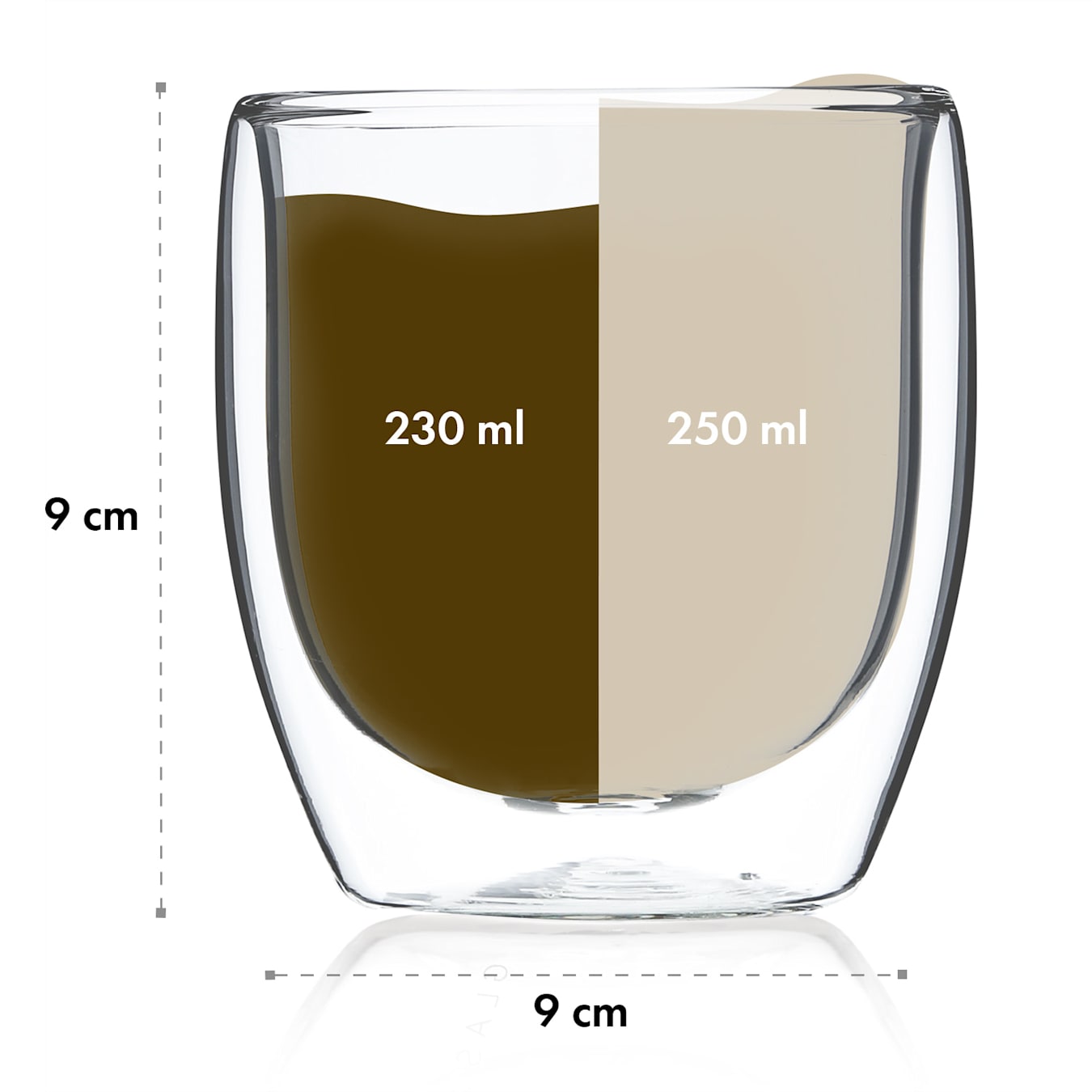 Verre borosilicate double paroi 250ml-Objets publicitaires