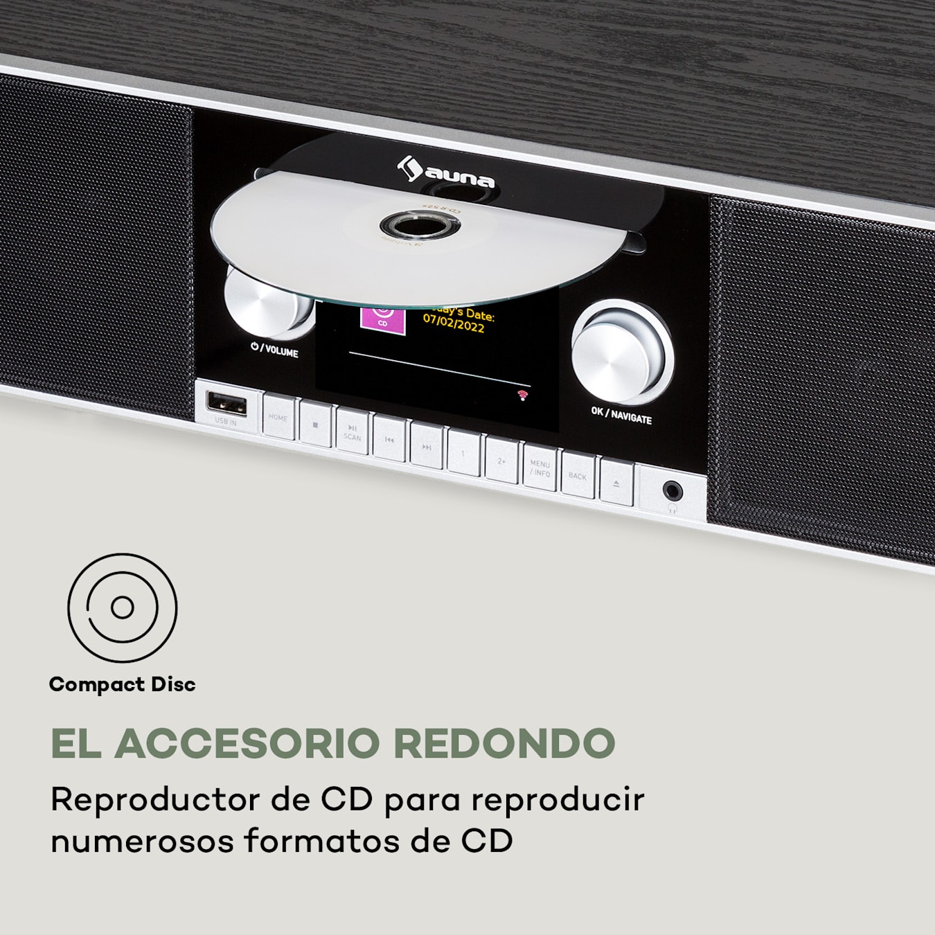 auna Connect Vinyl radio inteligente tocadiscos 2 altavoces 20 W máx.  internet/ DAB+