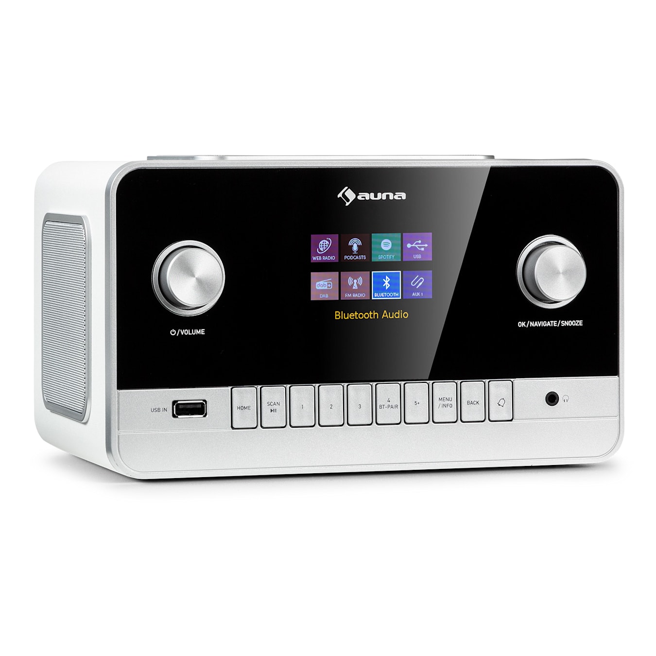 auna Connect 150 MKII - Smart radio 2.1, radio web, Radio DAB/DAB+/FM, Media Player, Spotify Connect, Bluetooth, Display HCC: TFT a colori da  2,8, App Control, WiFi, RDS, AUX