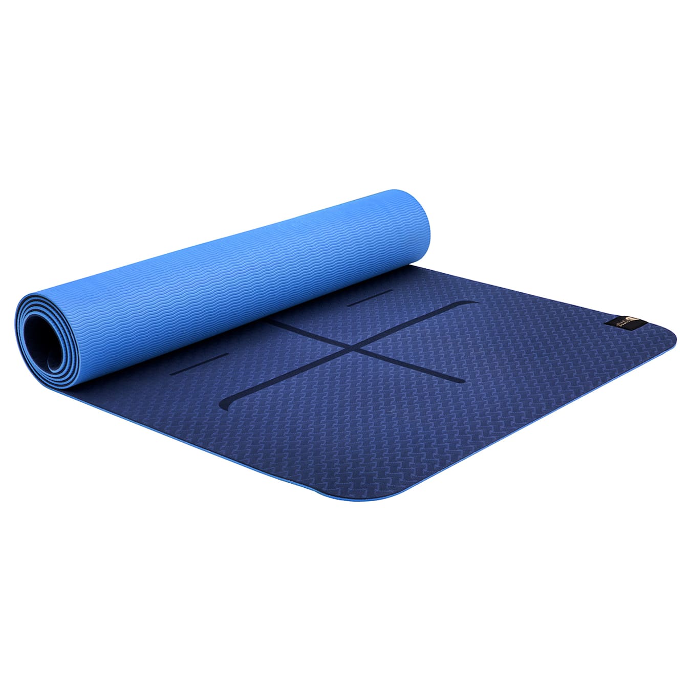 Esterilla de pilates y yoga incl. ojales, LxAxA 140x60x0,6 cm, azul