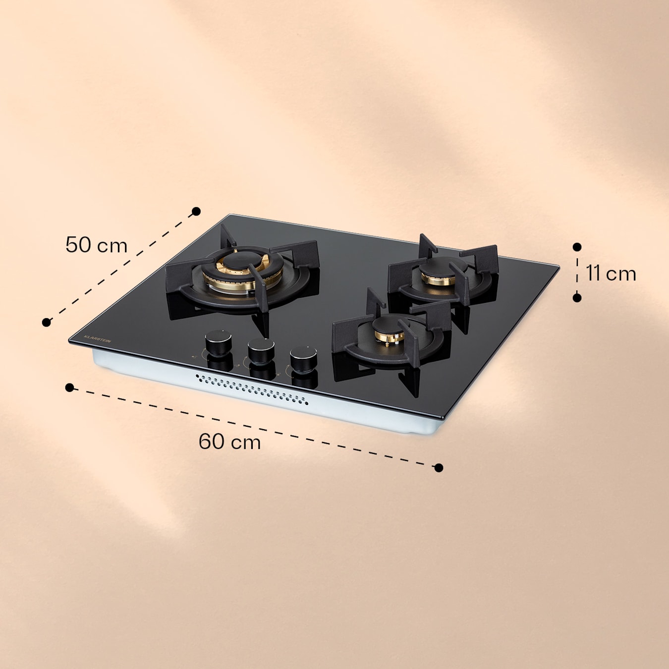 Encimera de Gas 60 cm 3 fuegos