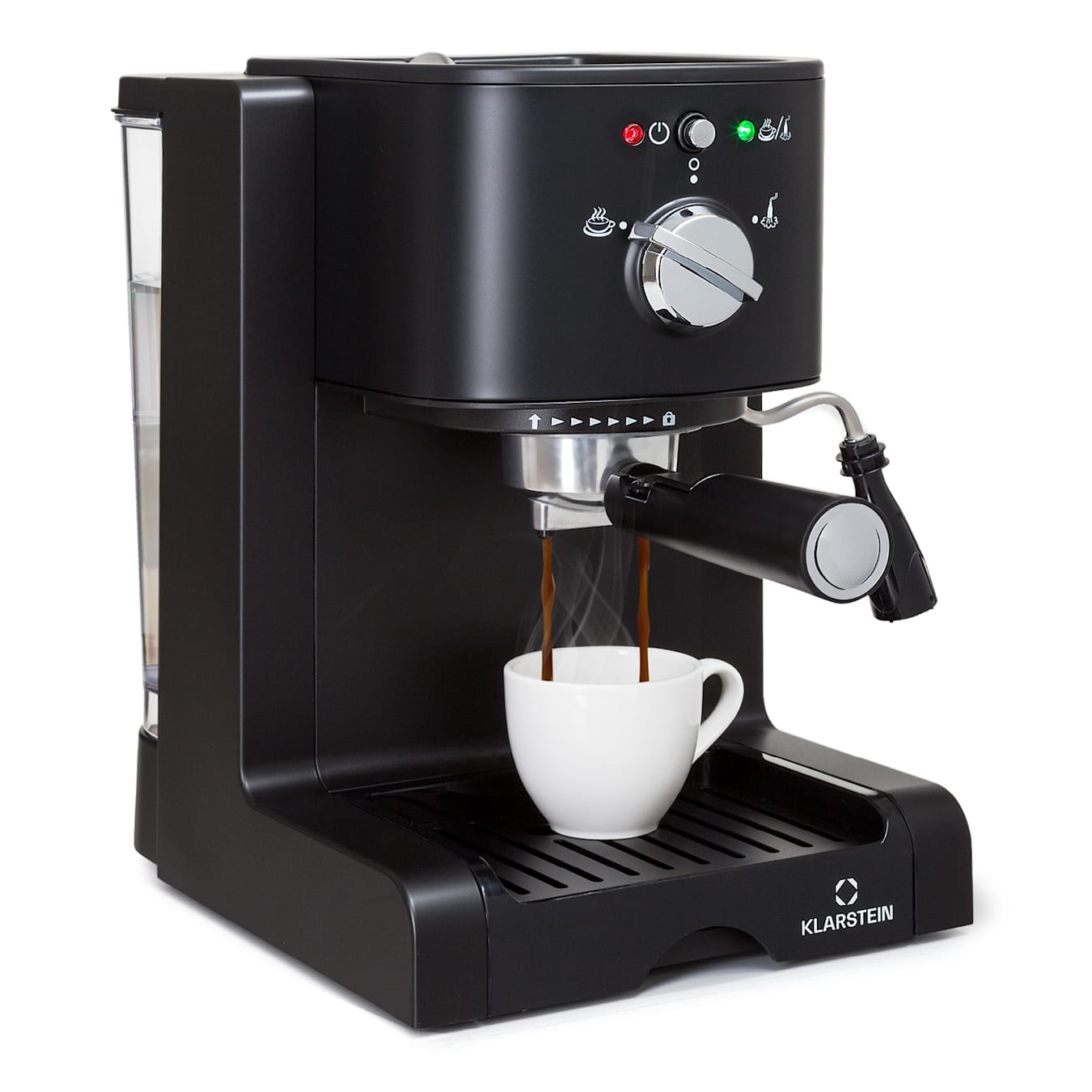 Passionata 20 espressoapparaat | cappuccino | melkschuim | zeefhouder | vermogen max. 1350 watt | bar | 1,25 liter waterreservoir voor 6 kopjes ook voor espressopads | afneembaar waterreservoir | 20 bar |