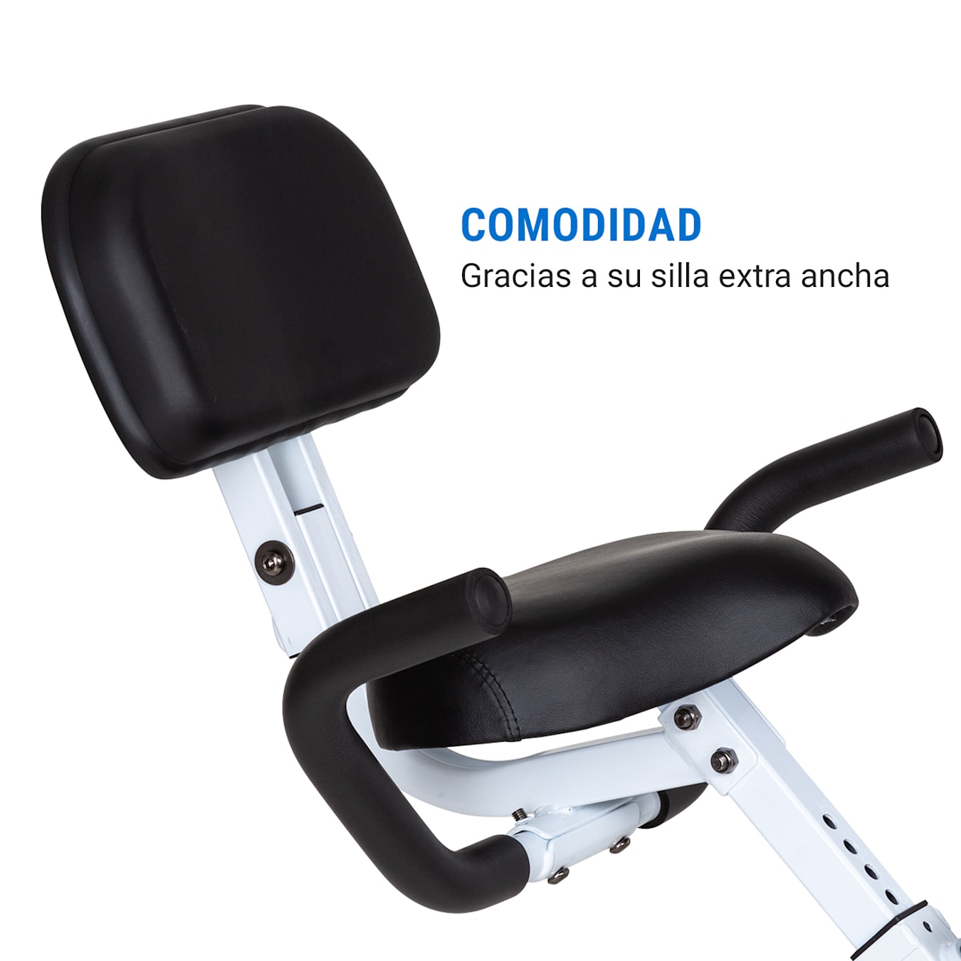 Bicicleta estática Azura Desk Bike, X-Bike / cardiotrainer / home office, masa de volante de inercia: 7,5 kg, MagResist: resistencia magnética (8  niveles), cómodas asas de asiento