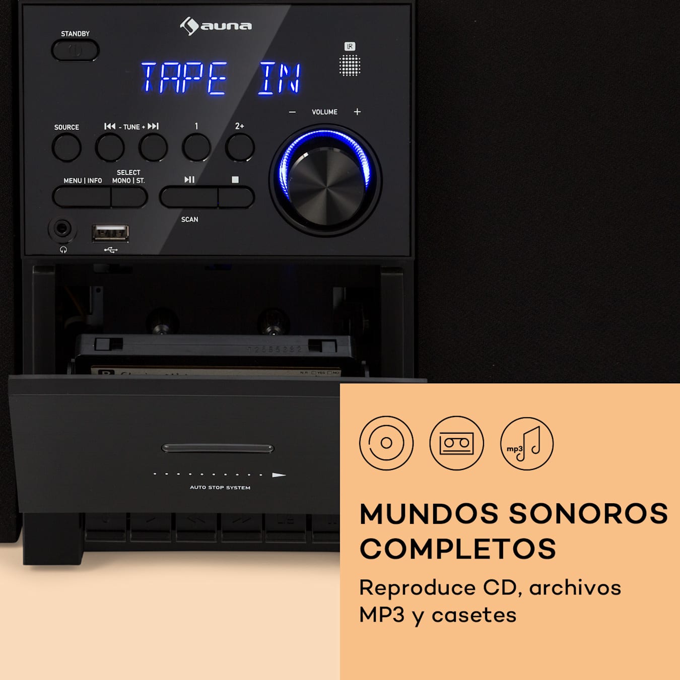 Equipo de Musica para Casa HiFi, con Bluetooth y Reproductor de CD, Radio  Dab/Digital y