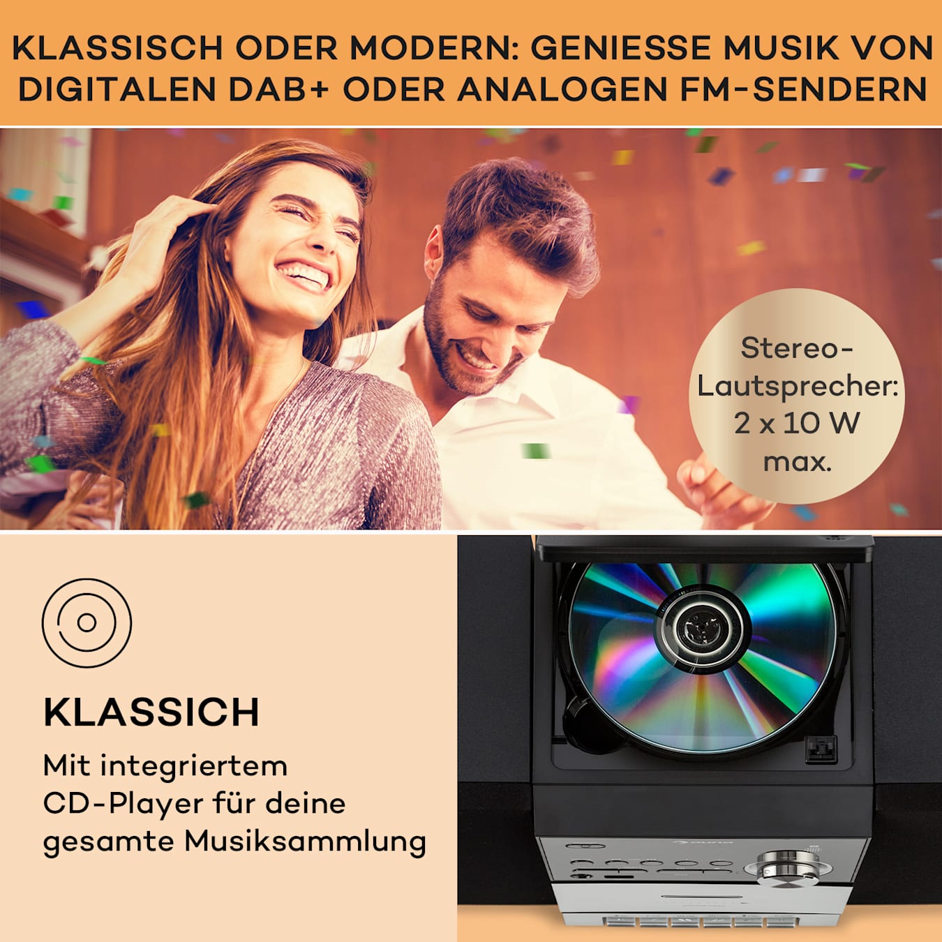 MC-40 DAB Stereoanlage, CD-Player, Kassettendeck