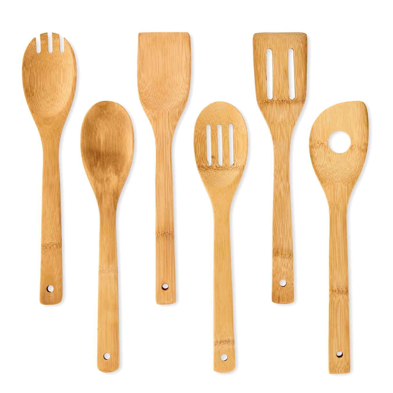 Ustensiles de Cuisine en Bois de Bambou – Set de 7 Accessoires