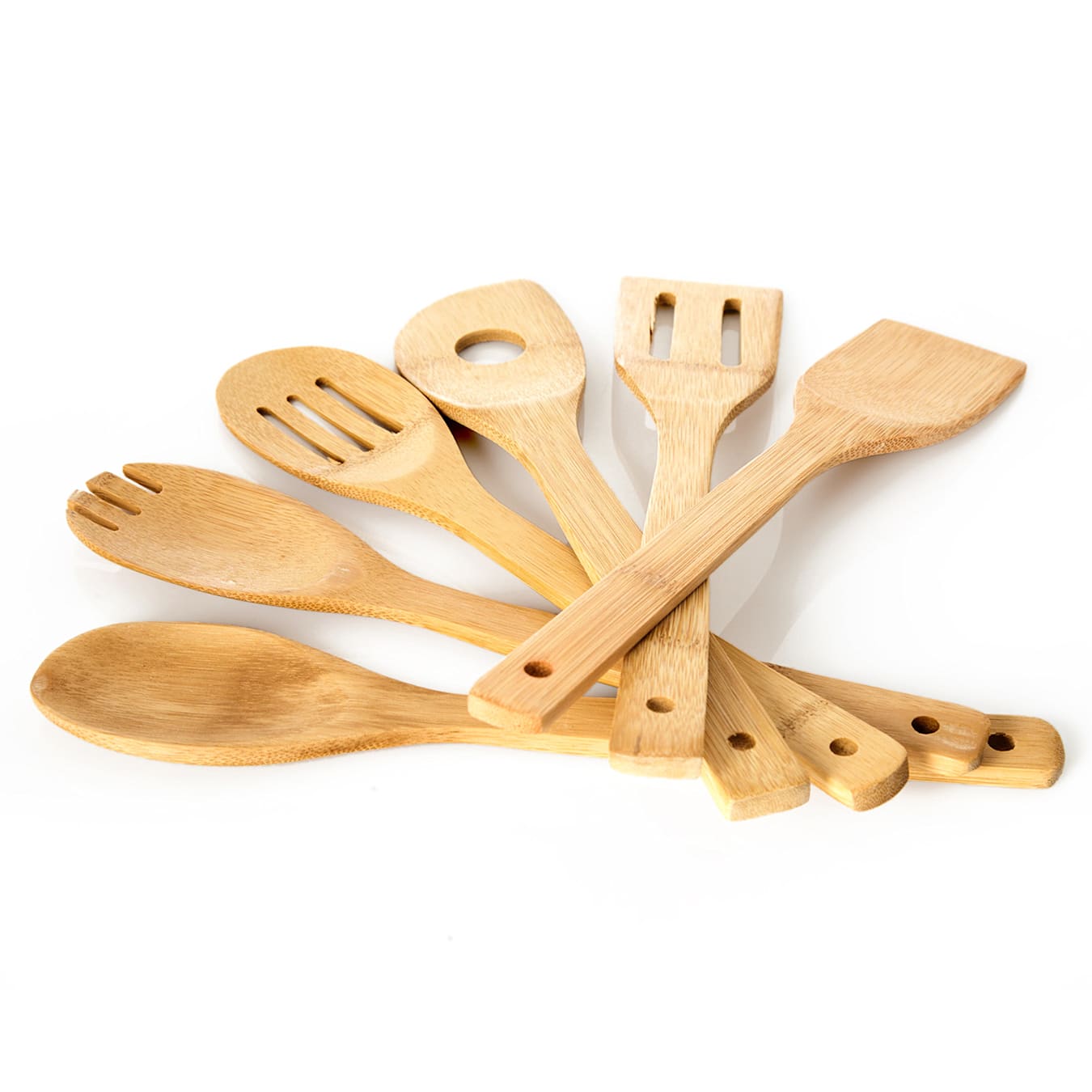 Comprar Set de 6 Utensilios de Cocina de Madera Bambú