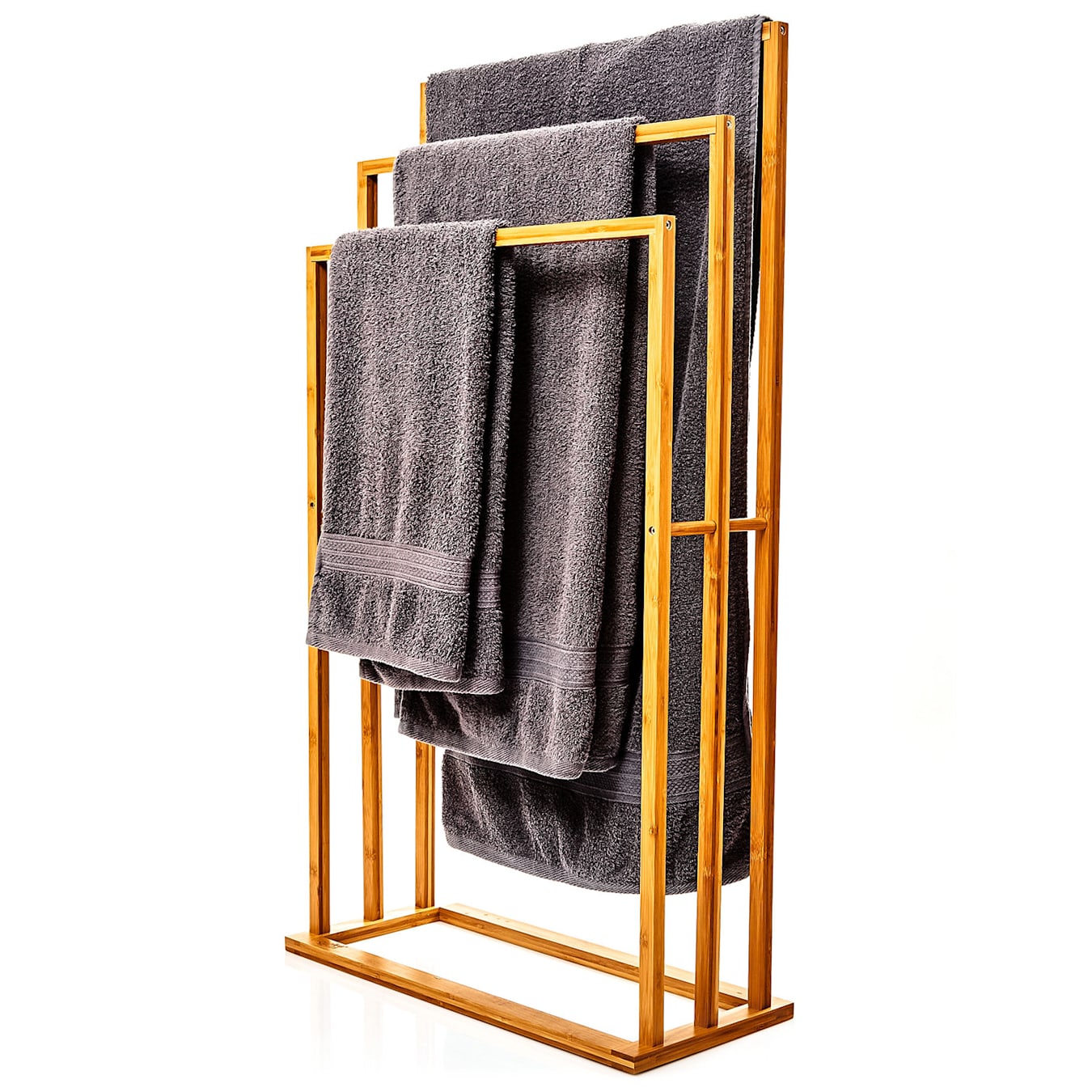 Handtuchhalter Wäscheständer Handtuchregal cm 3-fache 100 Bambus Material: | Design fester 100 (BxHxT) Montage Handtuchstange | 55 x einfache 24 % Stand | | Treppenoptik Maße: | | | modernes x