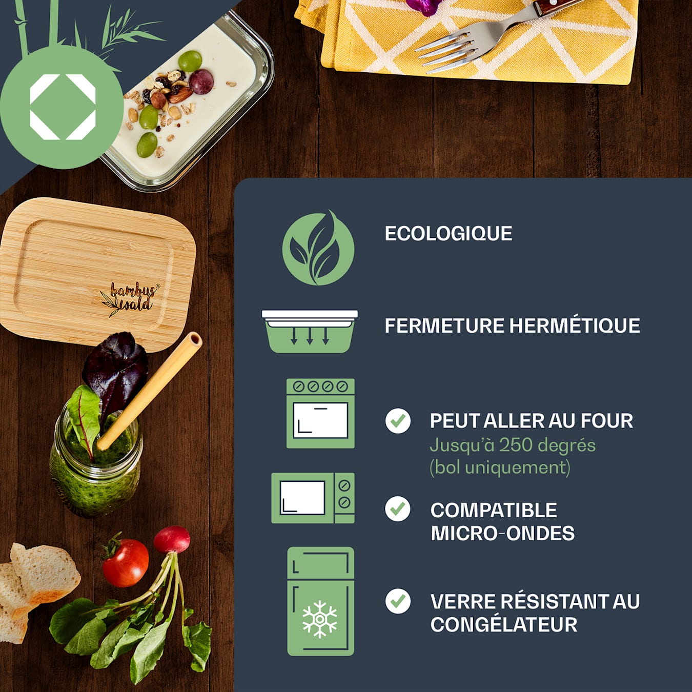 Pack cuisine Cutting board + 6 couvre plat en silicone