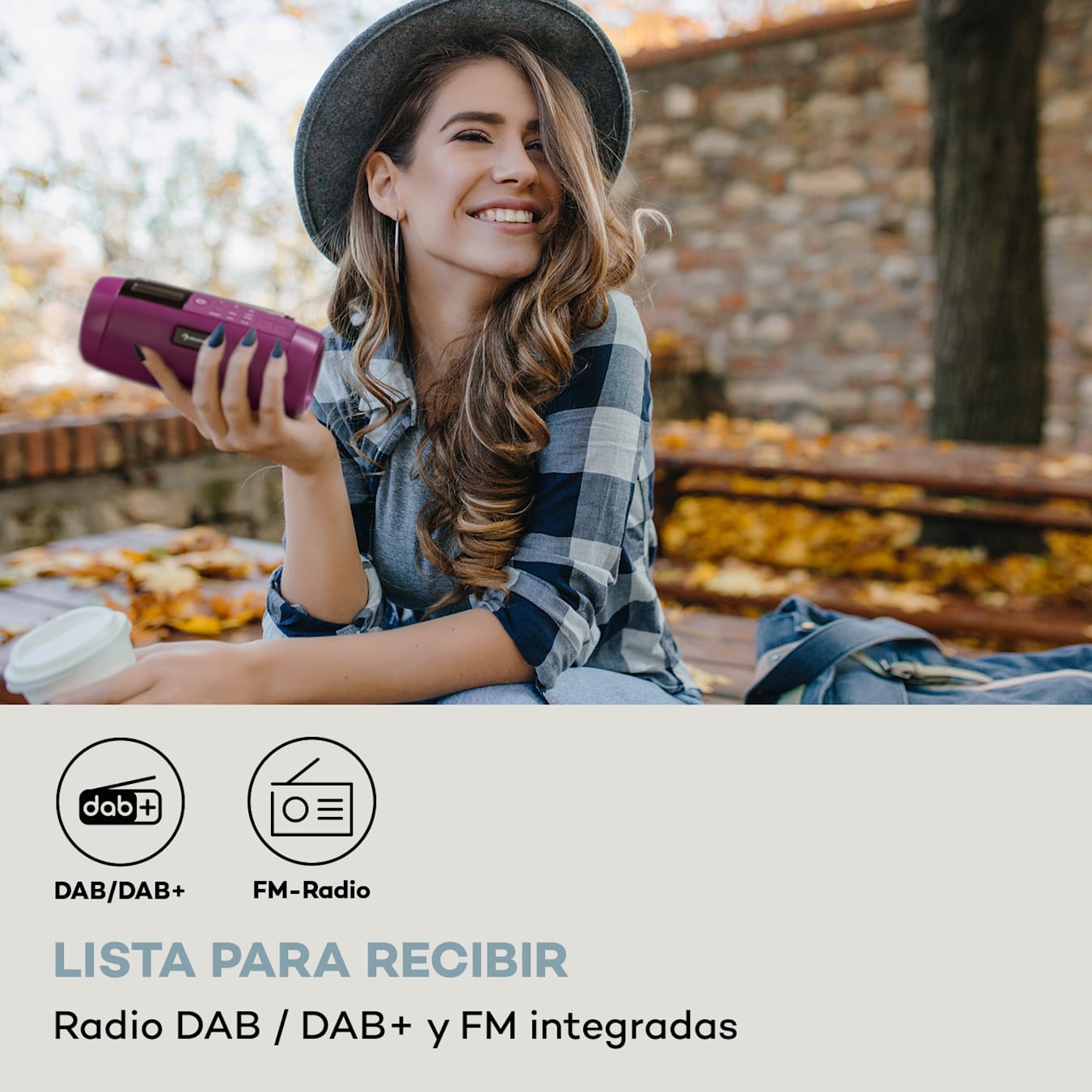 Blaster DAB Radio altavoz Bluetooth portátil