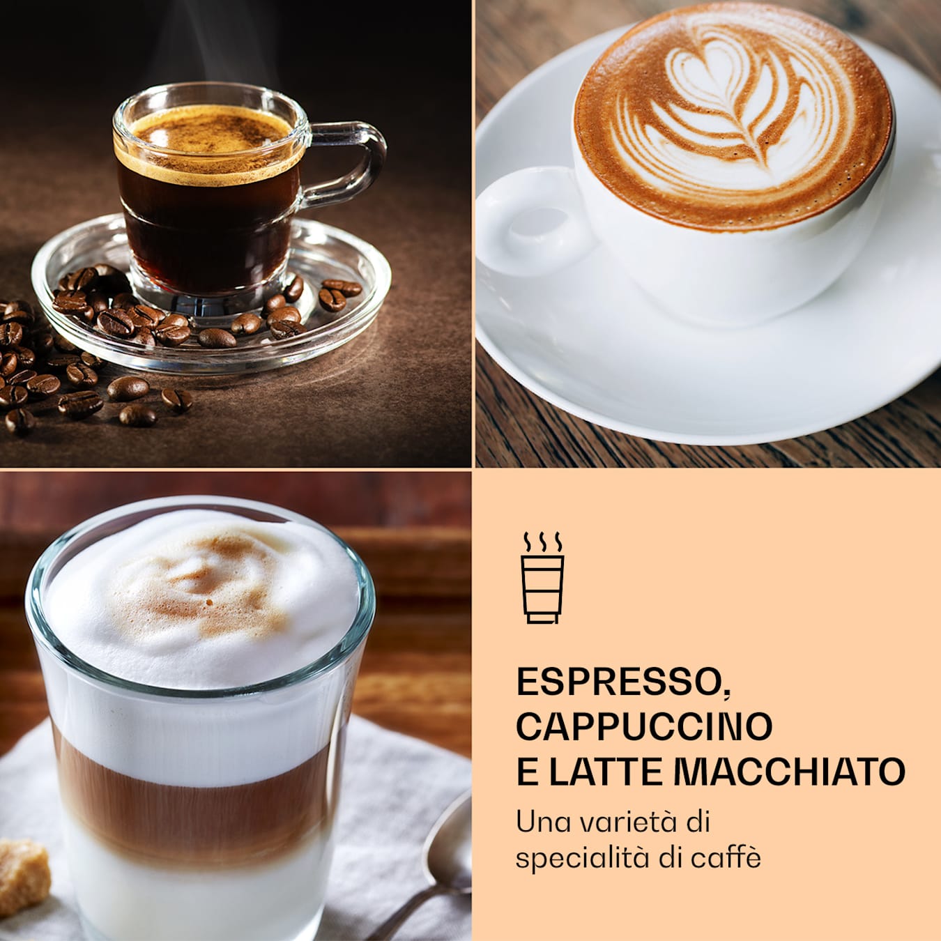 Passionata 20 Cafetera espresso, Capuchino