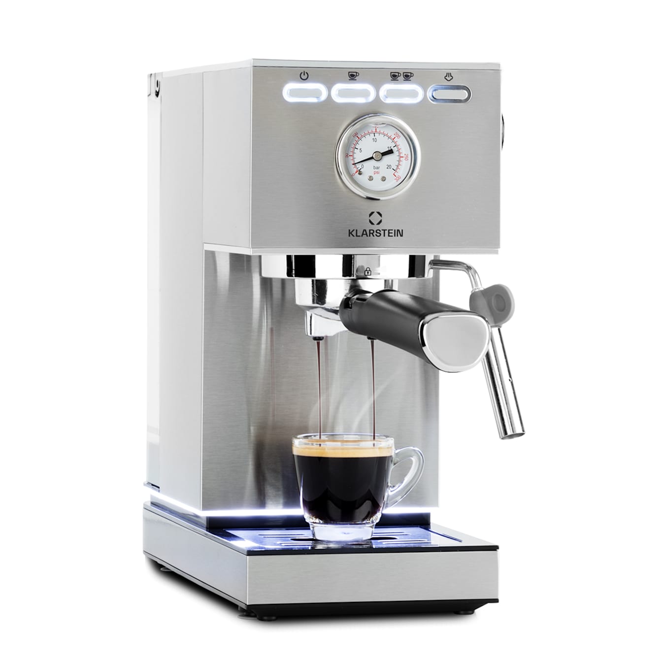 Cafetera express  Cecotec Cafelizzia 790 Shiny Pro, 20 bar, 1350 W, 2  tazas, Rojo