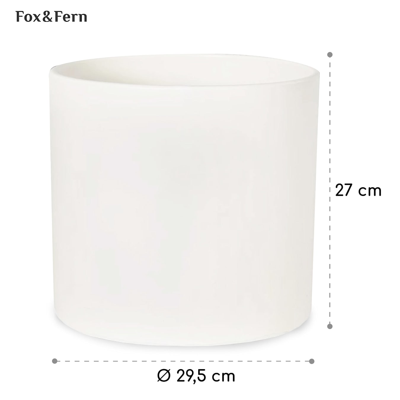 Pot de fleurs rond b.for - plastique - ø30 - blanc