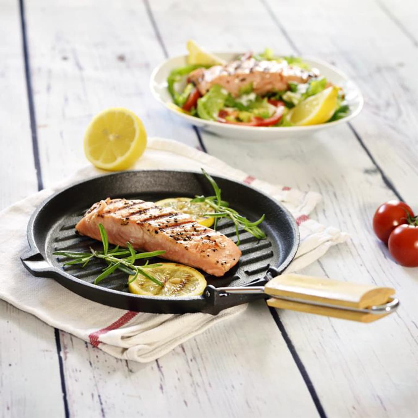 Mini fourneau à charbon de bois pour barbecue, avec manche en bois