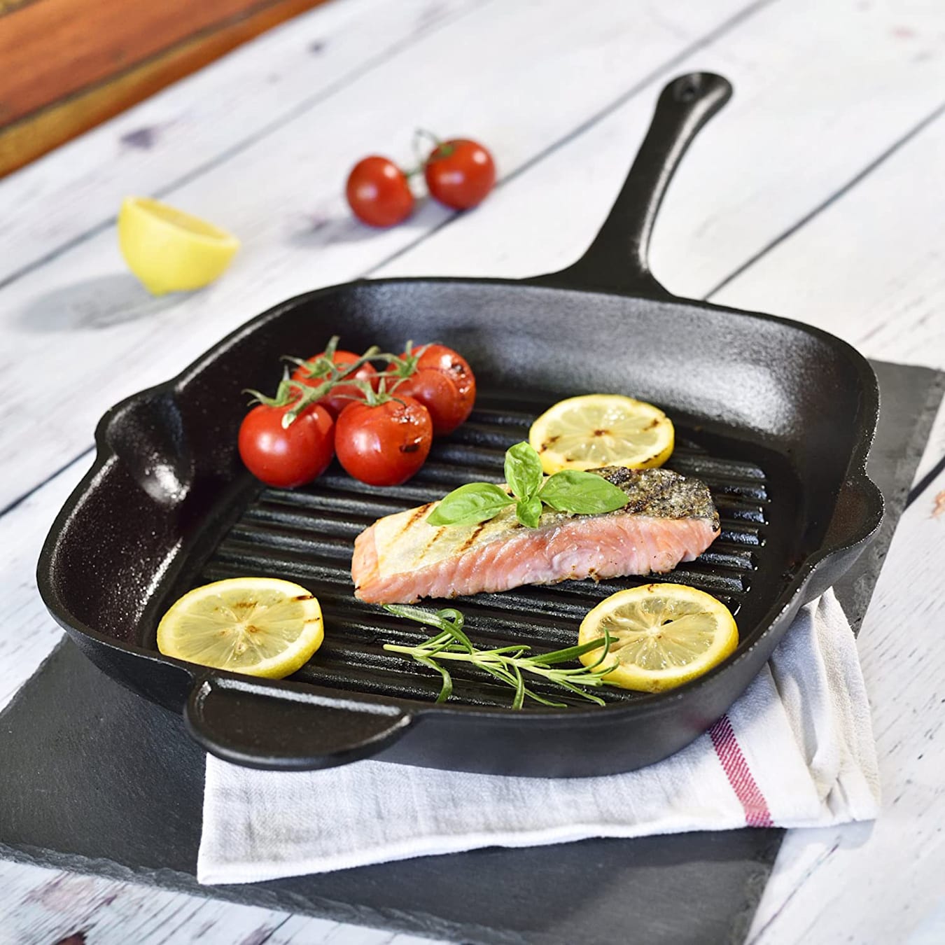 29cm Non-stick Griddle Cast Iron Frying Pan Flat Pancake Griddle