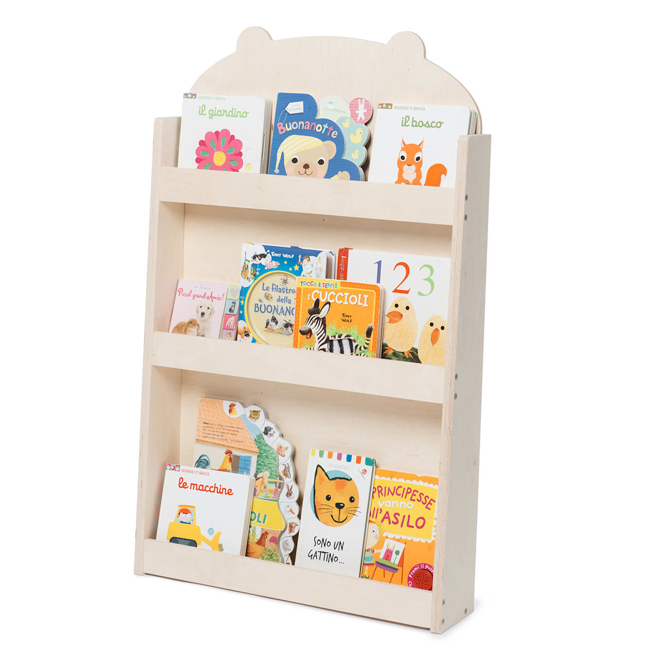 Dotty Natural - Libreria, Libreria montessoriana per bambini, Fino a 30  libri, Ideale per bambini, Legno di betulla multiplex, 3 livelli, 60 x  95 x 13 cm Naturale