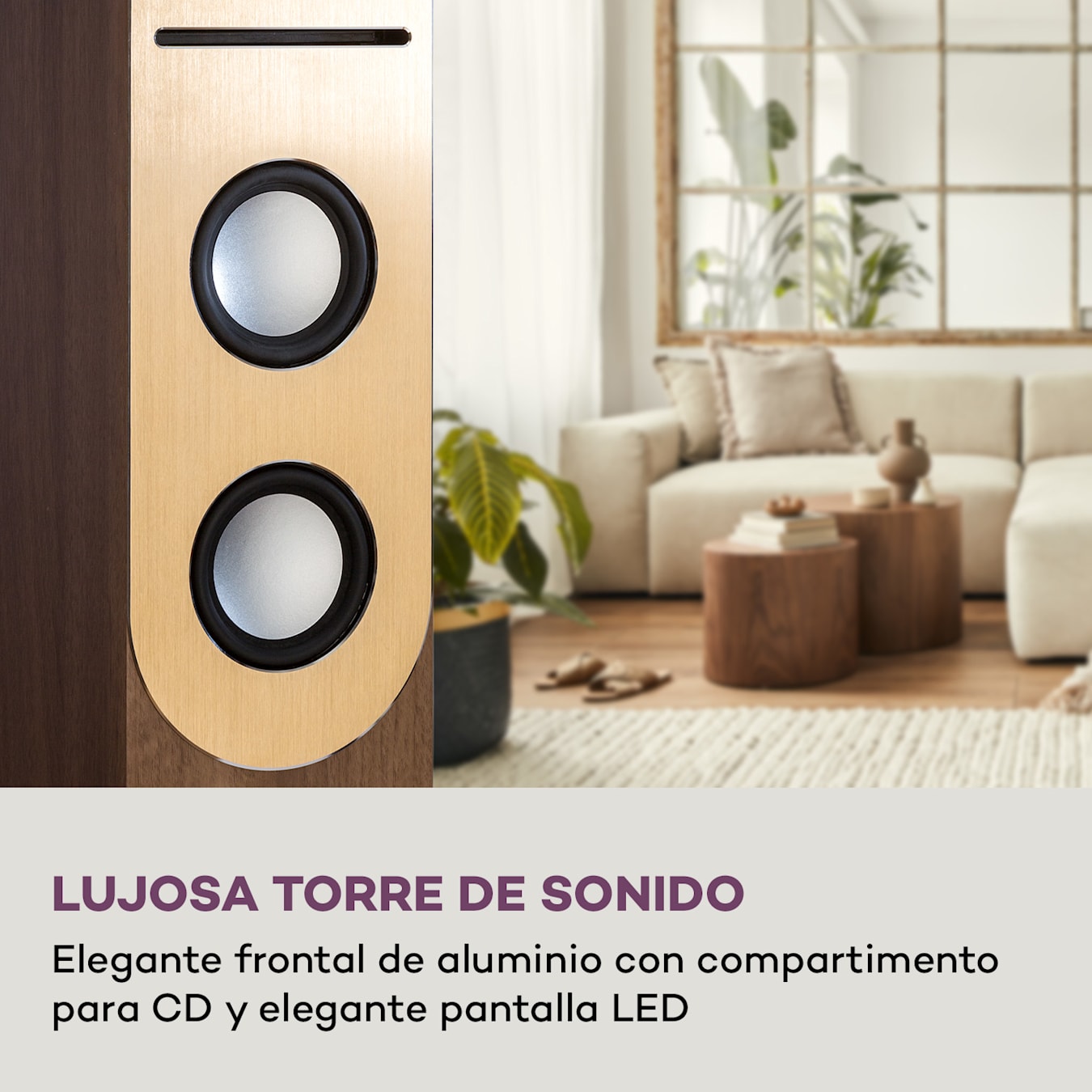 Torre Altavoz Bluetooth con Radio FM, USB, SD