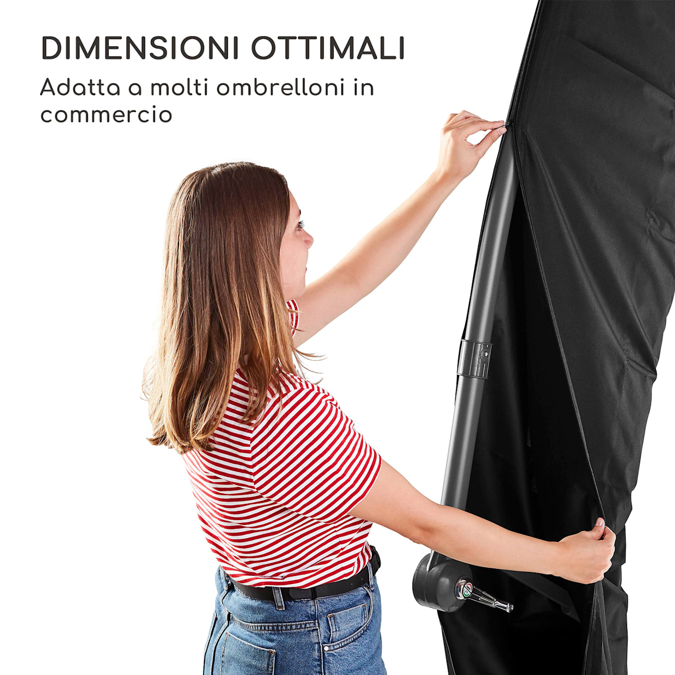 Shield Cantilever copertura protettiva per ombrellone, per ombrelloni da Ø  200 - 400 cm, extra idrorepellente, resistente ai raggi UV, materiale:  poliestere, incl. pratica asta di fissaggio, con Cantilever