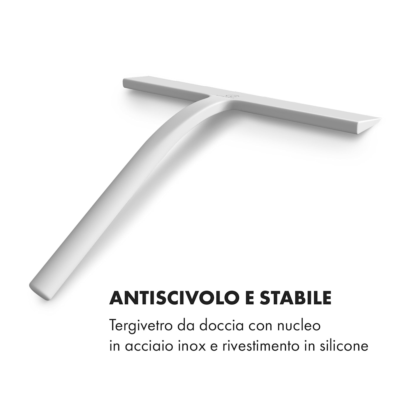 Blaze - Tergivetro, lavavetri per doccia tergicristallo, 23 cm, Con 3  supporti, Silicone, Nucleo in acciaio inox, Ergonomico, Antiscivolo