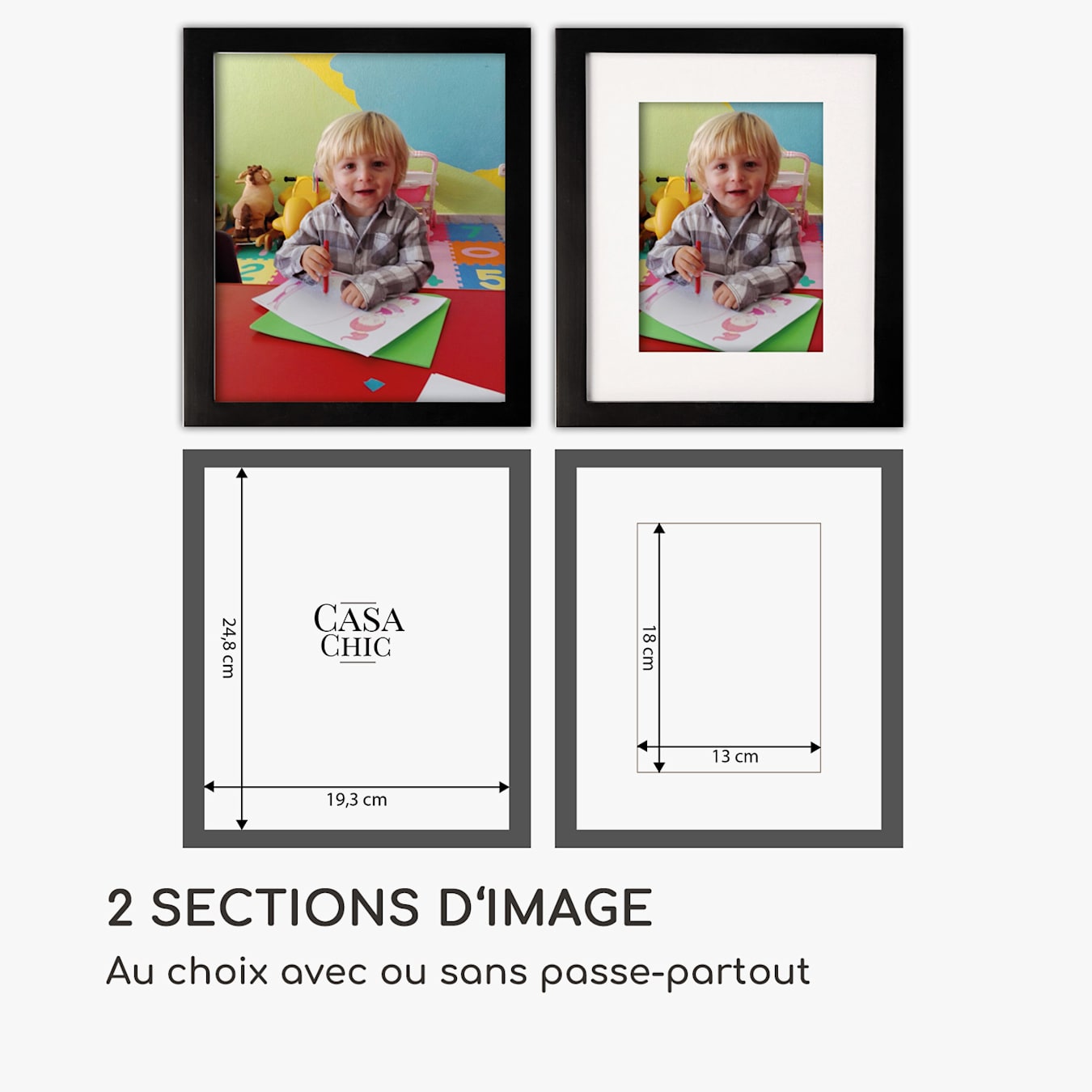 Cadre photo - Blumfeldt casa chic brighton - vitre din a4 - bois