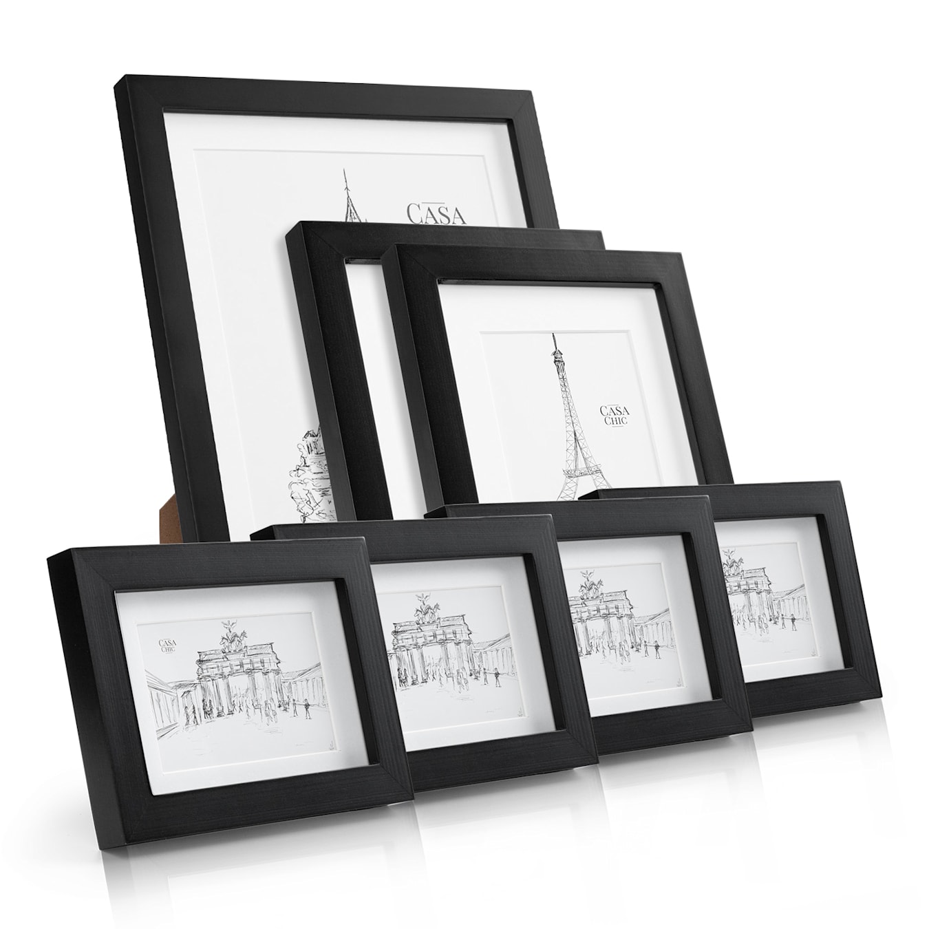 Chalcot Cornice Portafoto, Set di 7 con 3 dimensioni