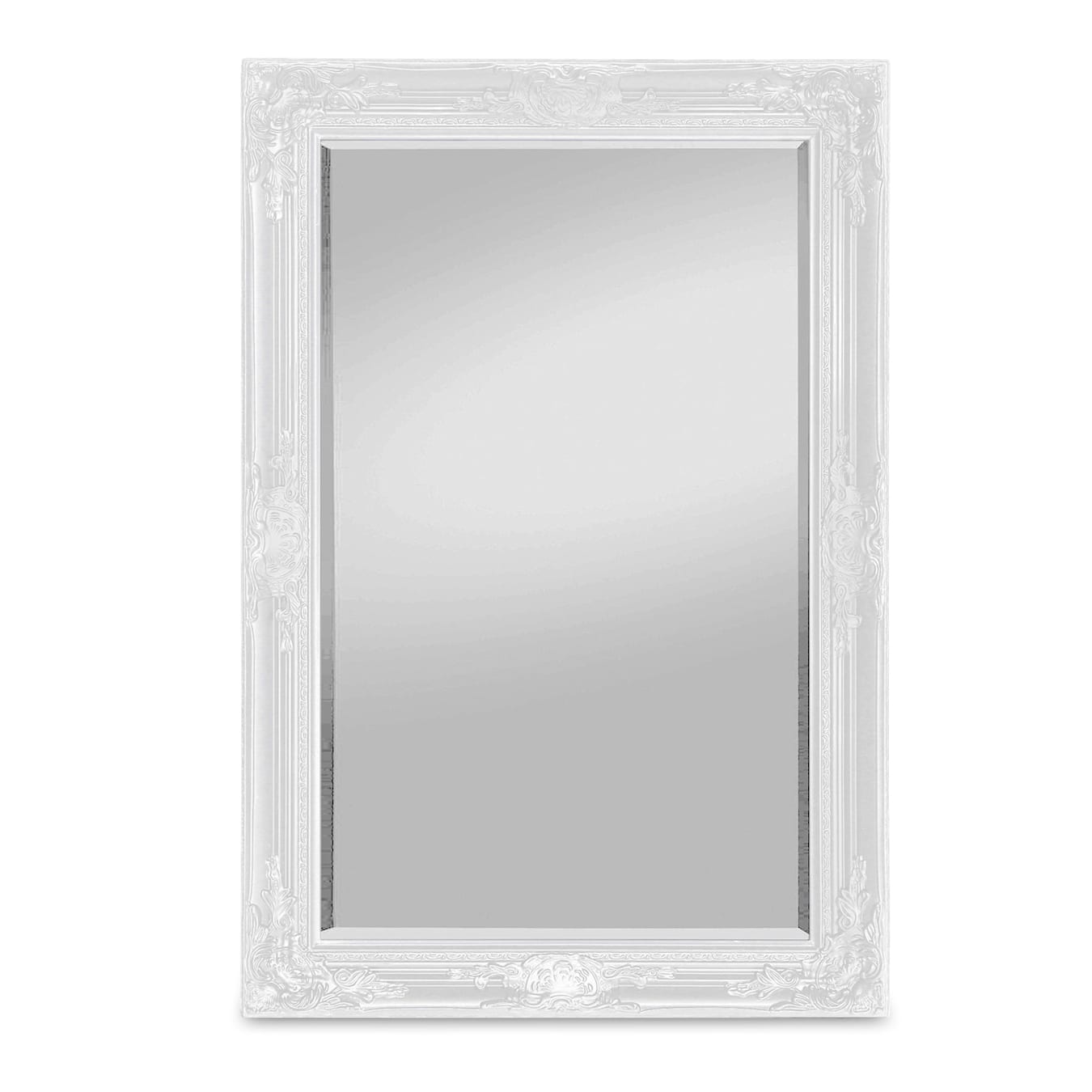 Miroir rectangulaire cadre blanc 70x50 cm 