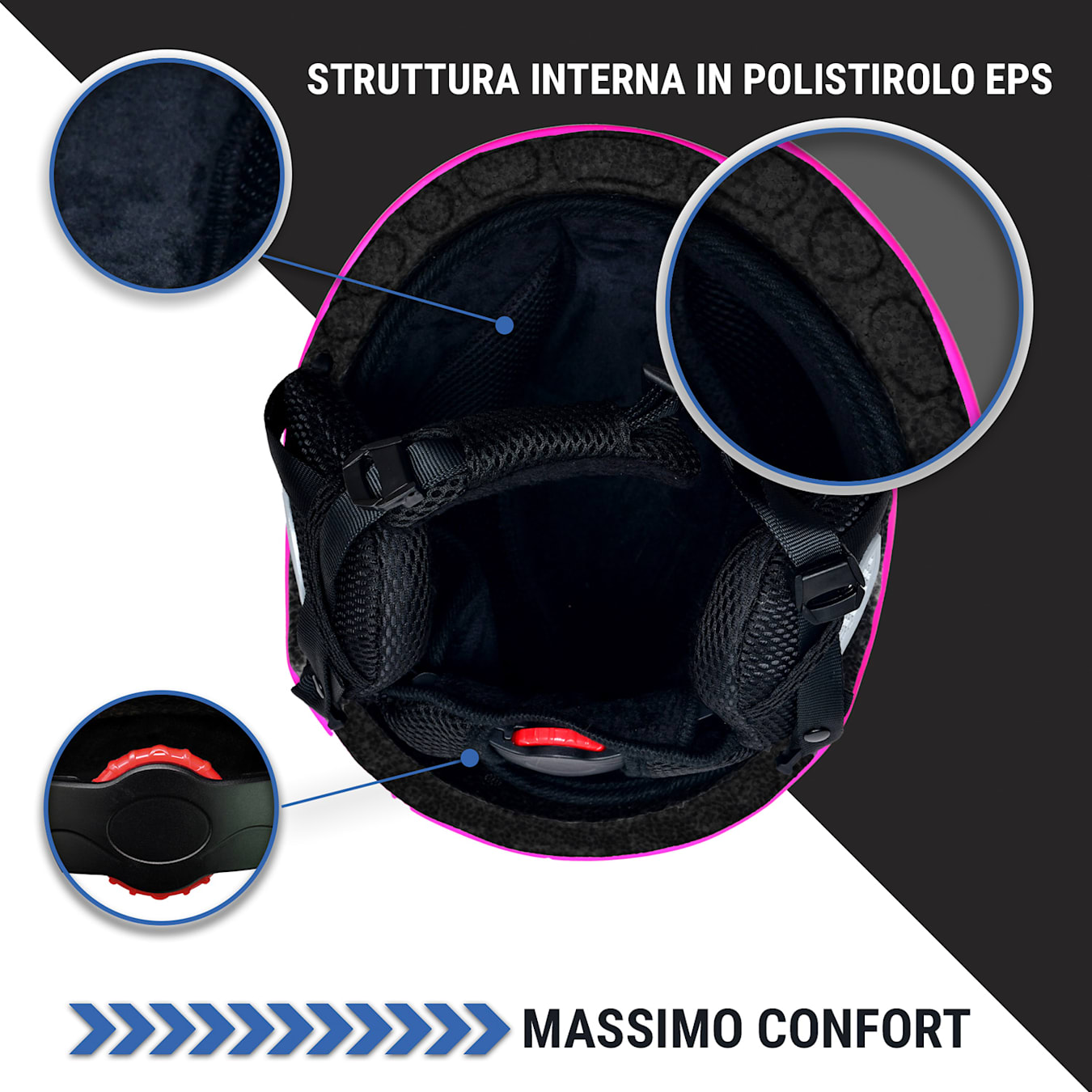 Casco da sci e da snowboard, Materiale: policarbonato (esterno),  polistirolo (interno), Ammortizza gli urti, Sistema di regolazione  continua, imbottiture interne morbide, intercambiabili e lavabil S