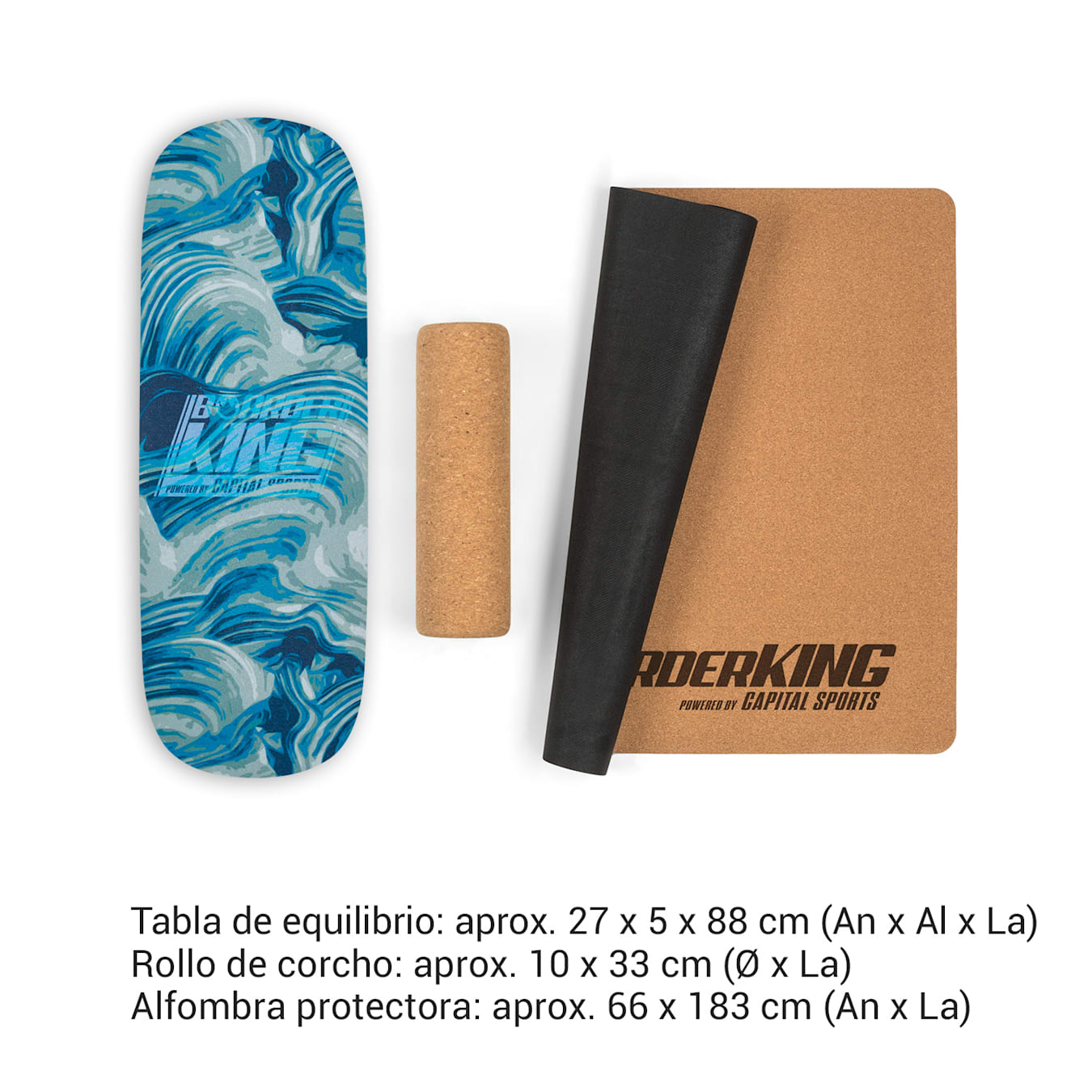 Rollo de corcho para tablas de equilibrio Tablas de equilibrio tablero  oscilante Rollo de corcho Entrenamiento deportivo, fitness y equilibrio. -   España