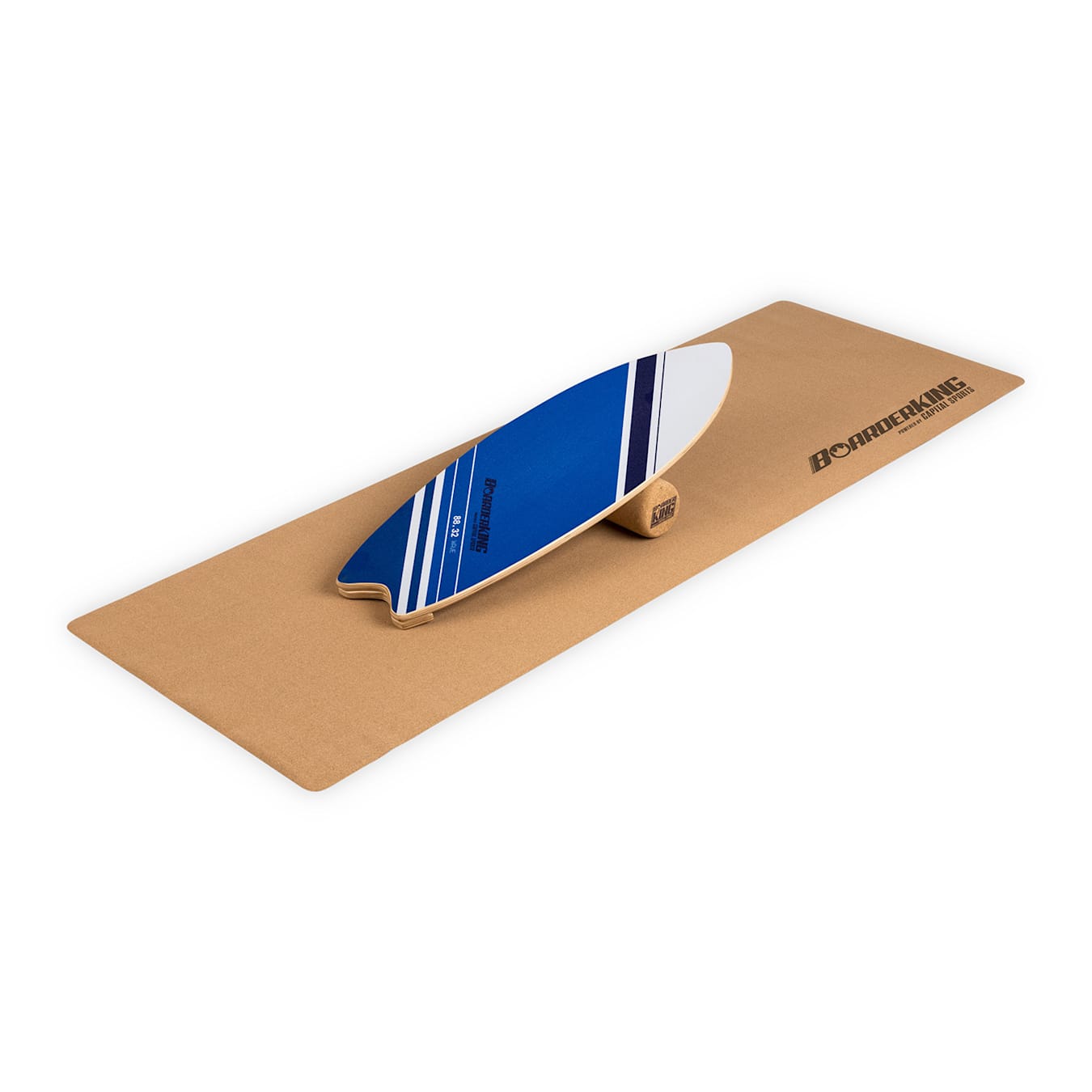 Indoorboard Wave planche d'équilibre + tapis + rouleau bois / liège Linear