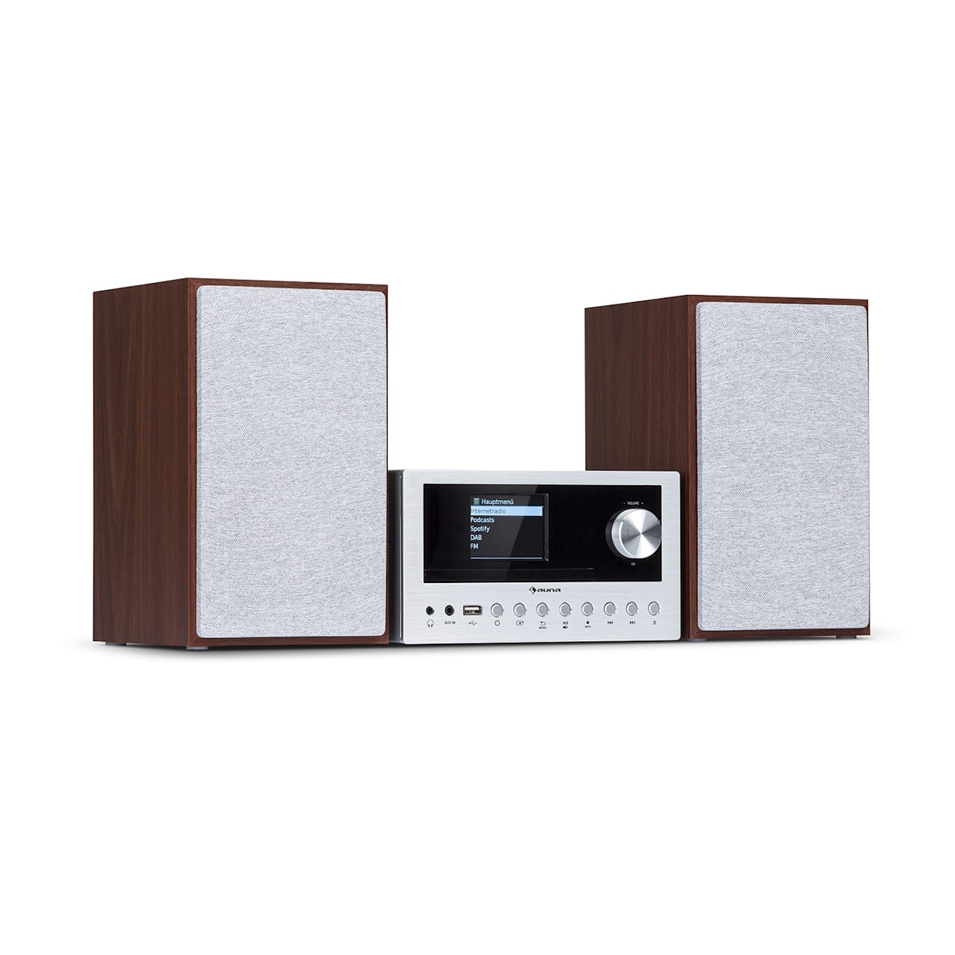 Connect System stereo system | 40 watt max. | 2 x 15 watt RMS speakers |  internet/DAB+/FM radio | CD player | Bluetooth | Spotify Connect | USB  connection | multiroom function | app control (UNDOK) | Silver