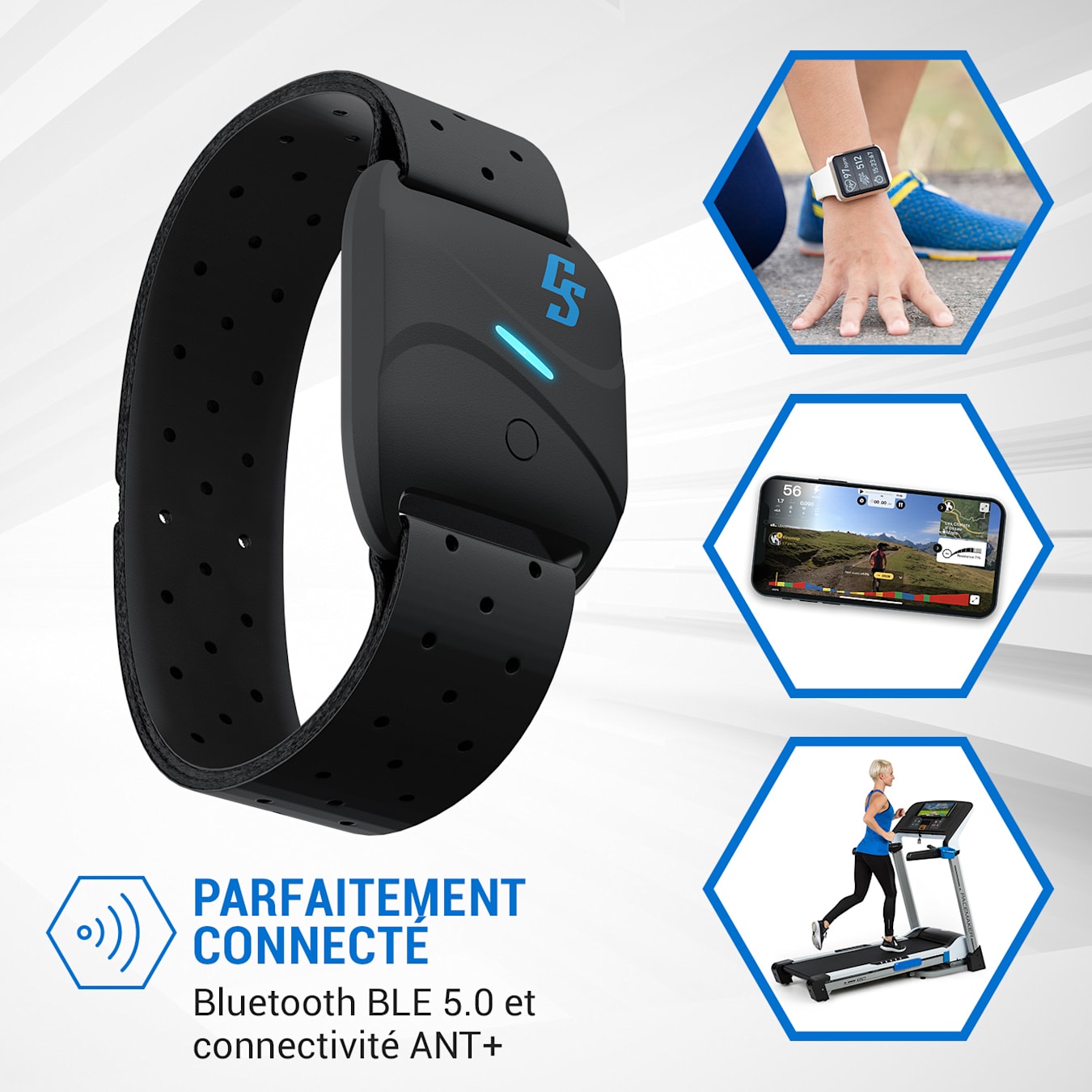 Puls2 BT Bracelet cardiofréquencemètre Bracelet de sport