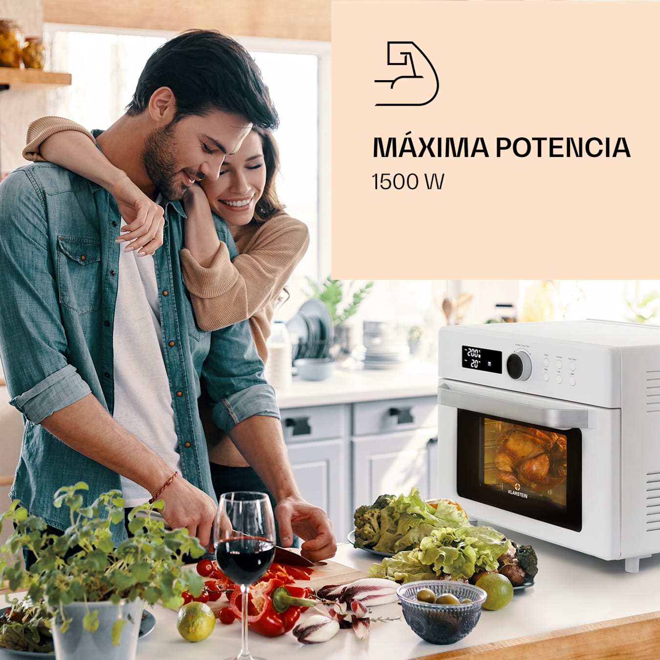 FREIDORA SIN ACEITE 2 LITROS AIR FRYER BLANCO : : Hogar y cocina