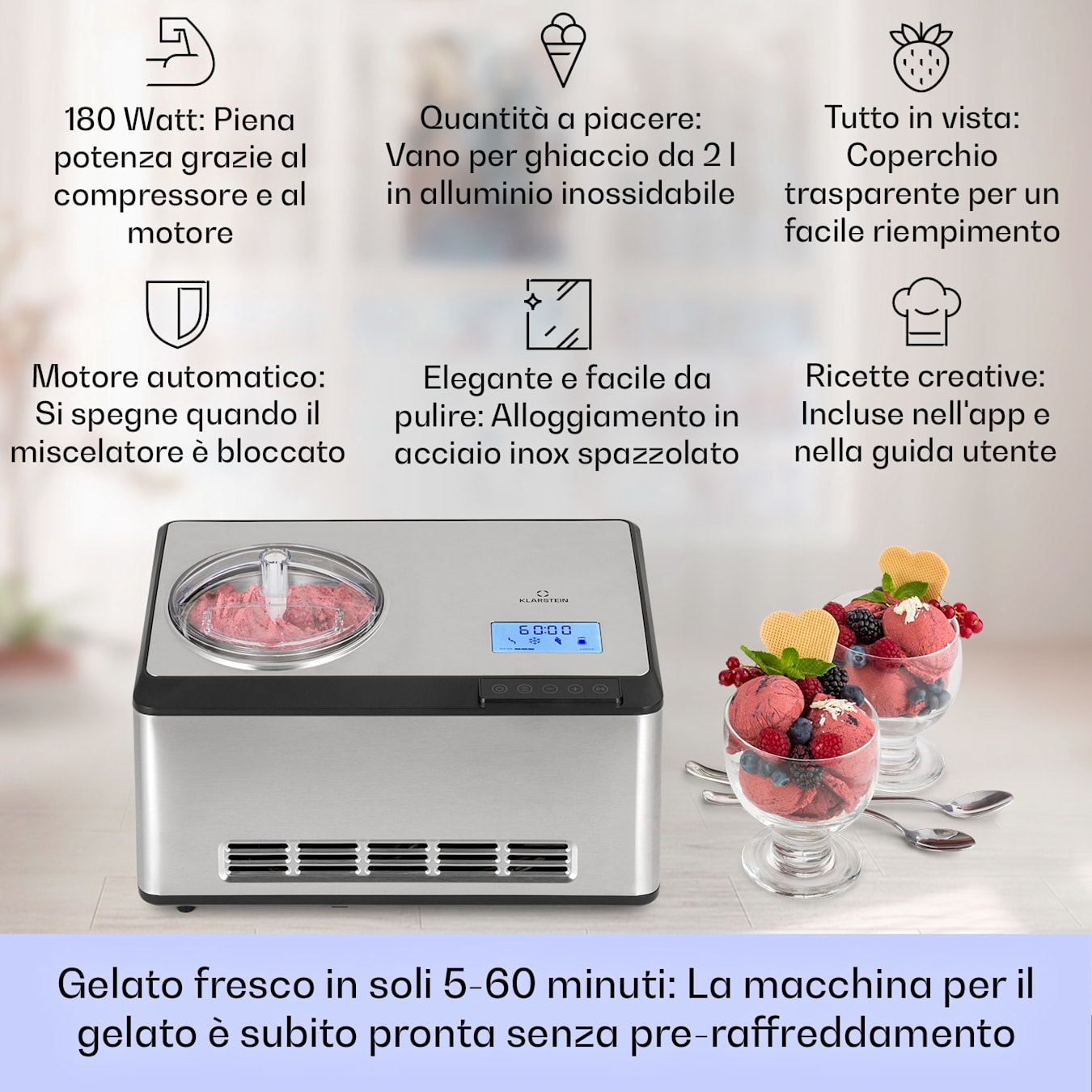 Macchina per gelato professionale - automatica - Touchscreen - 4