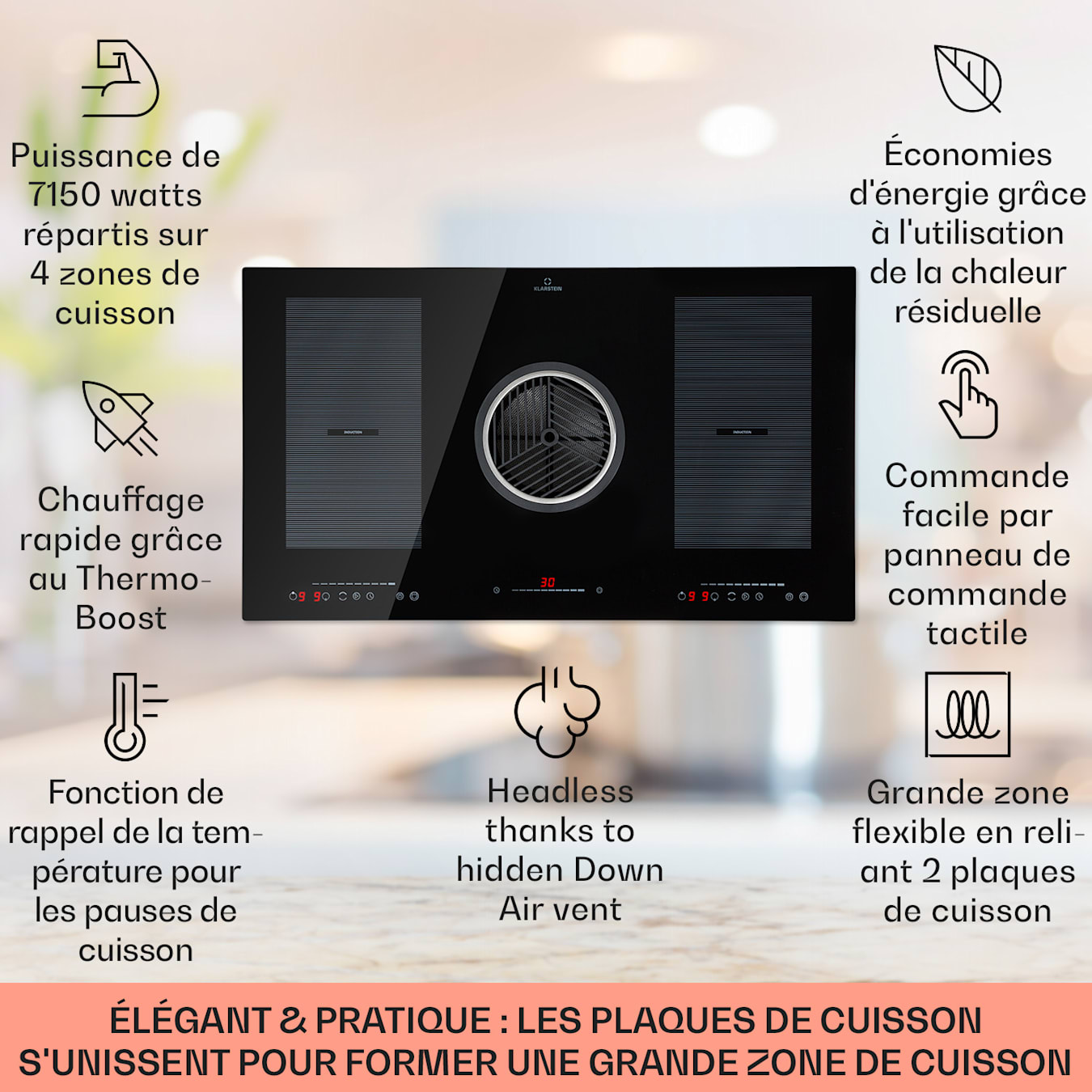 La table de cuisson, la hotte aspirante et le four se combinent à merveille  - home system solutions