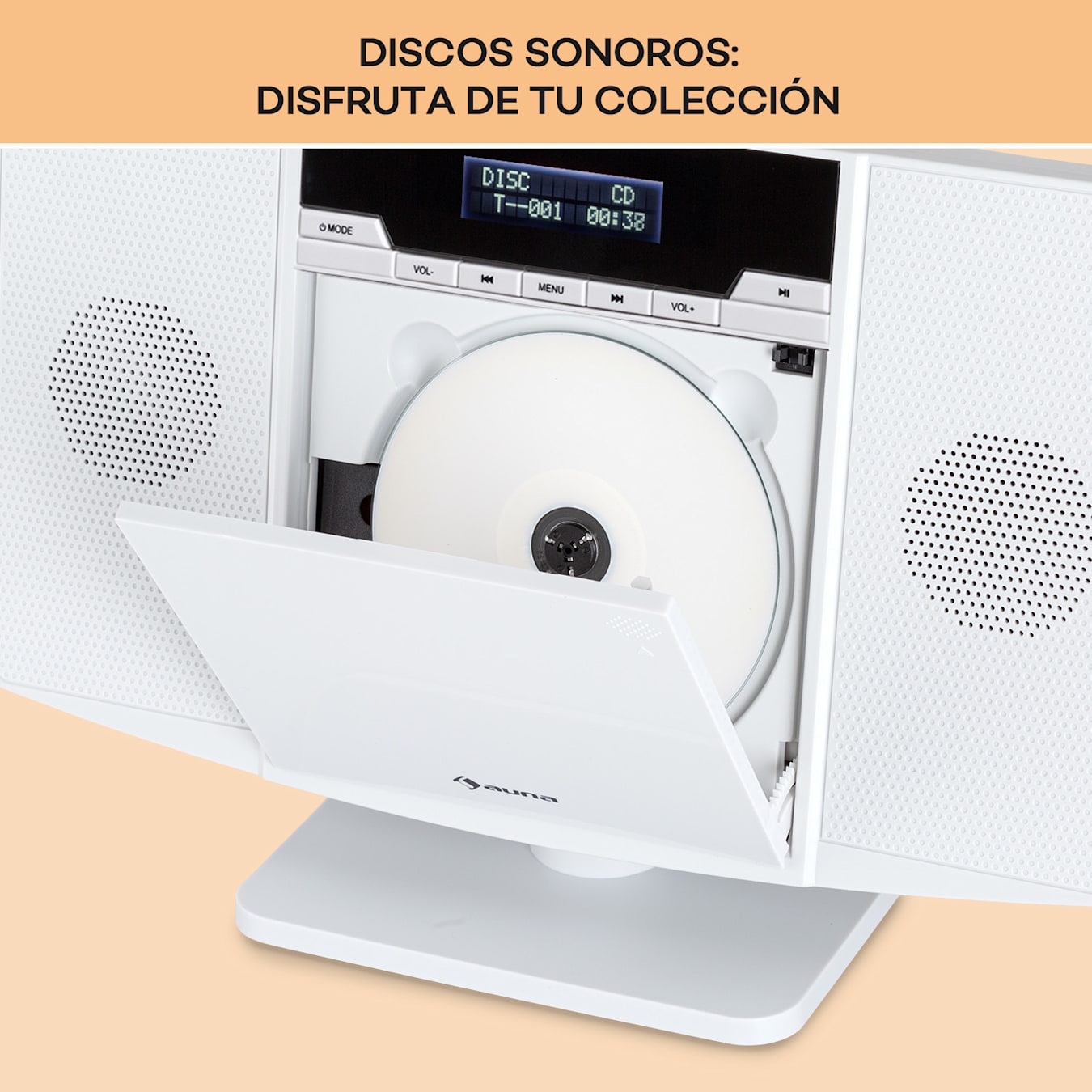 Reproductor Cd Vertical Hifi, Portátil, Bluetooth, Radio